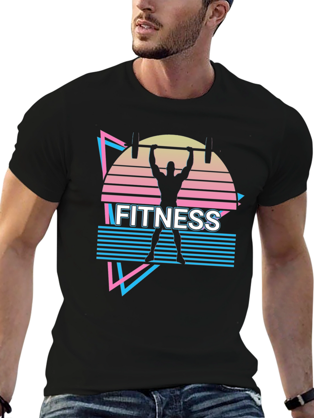 Retro Fitness T-Shirt - Gym Workout Design