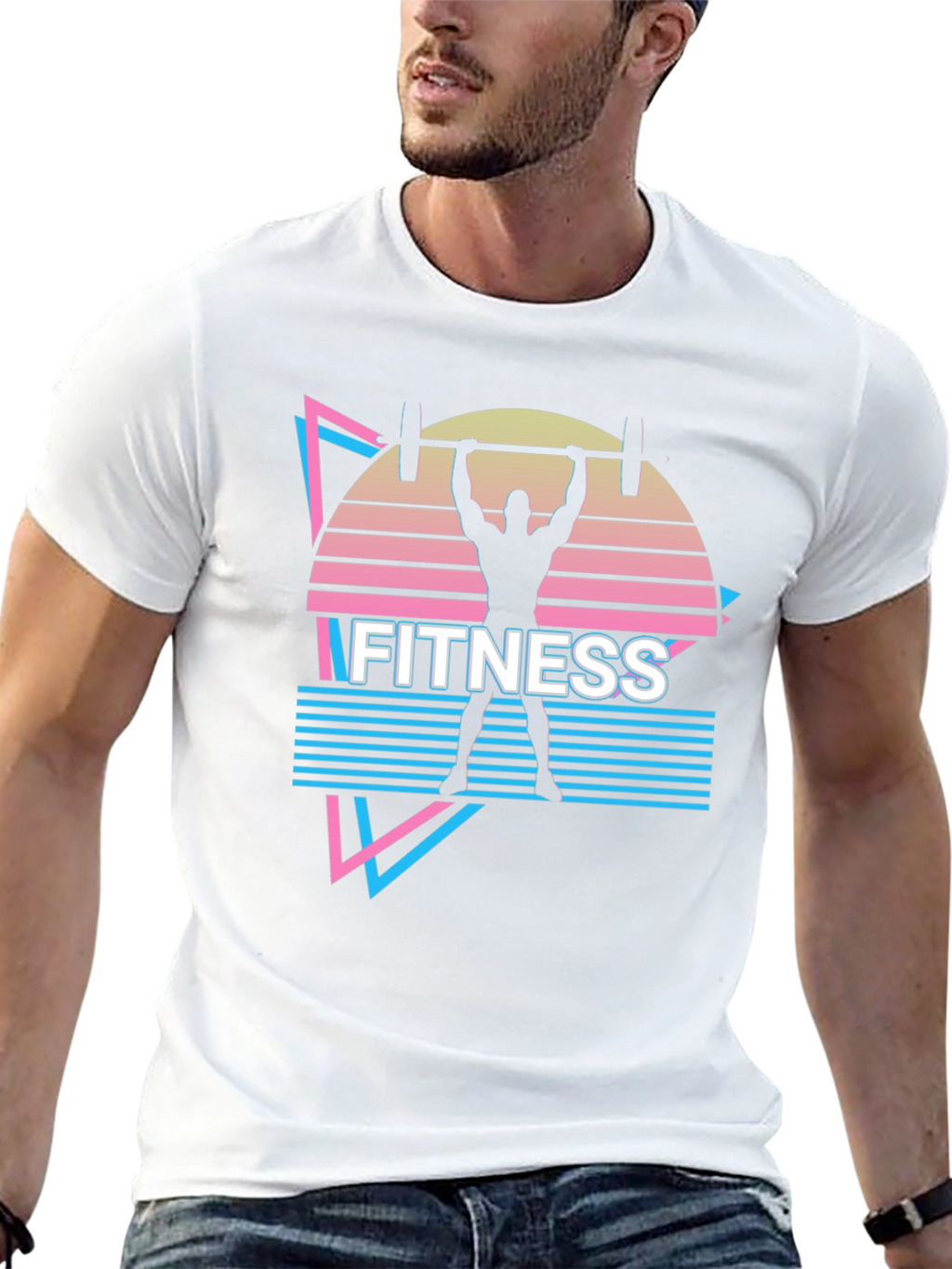Retro Fitness T-Shirt - Gym Workout Design