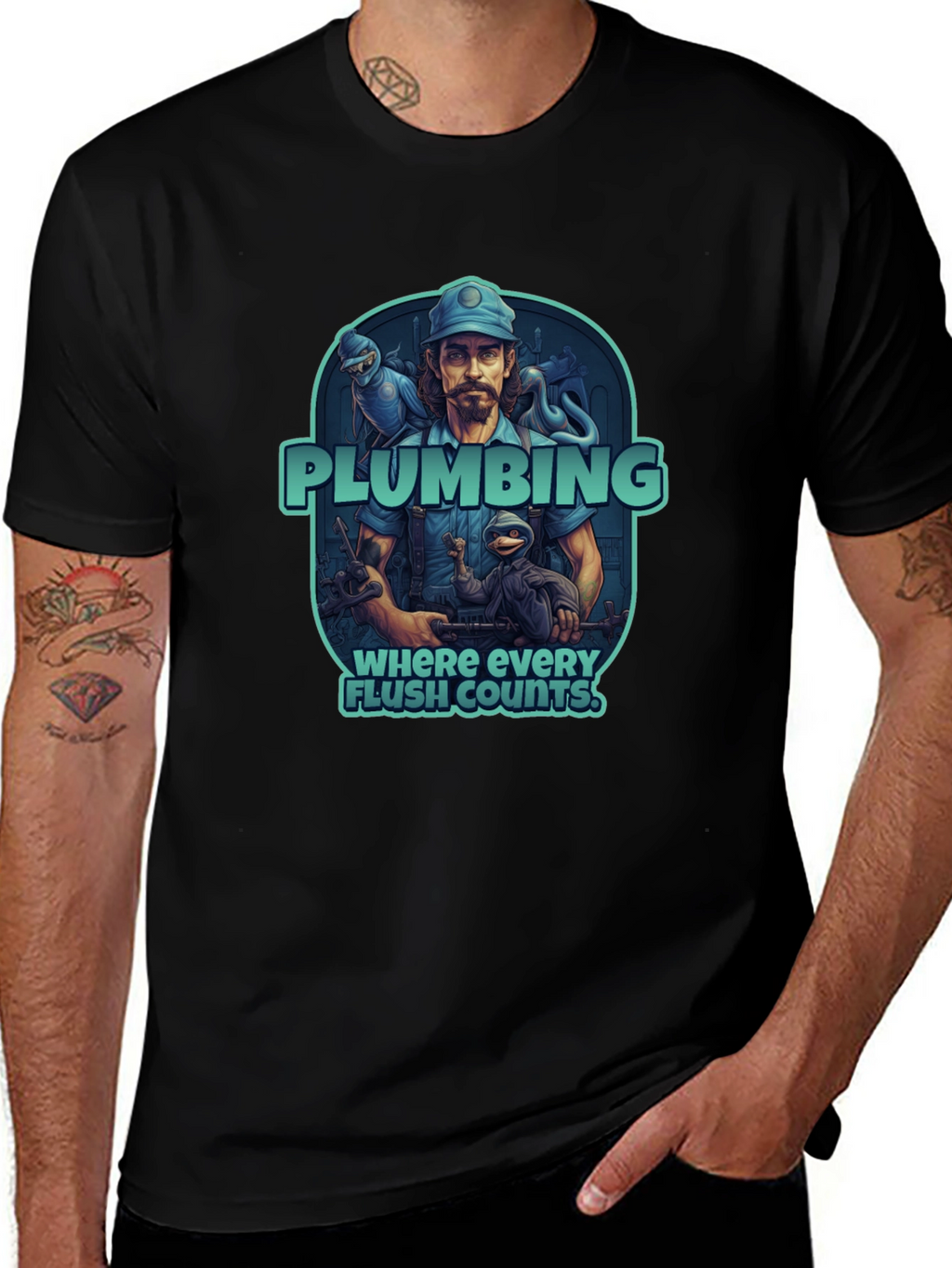 Plumbing Humor T-Shirt: Where Every Flush Counts