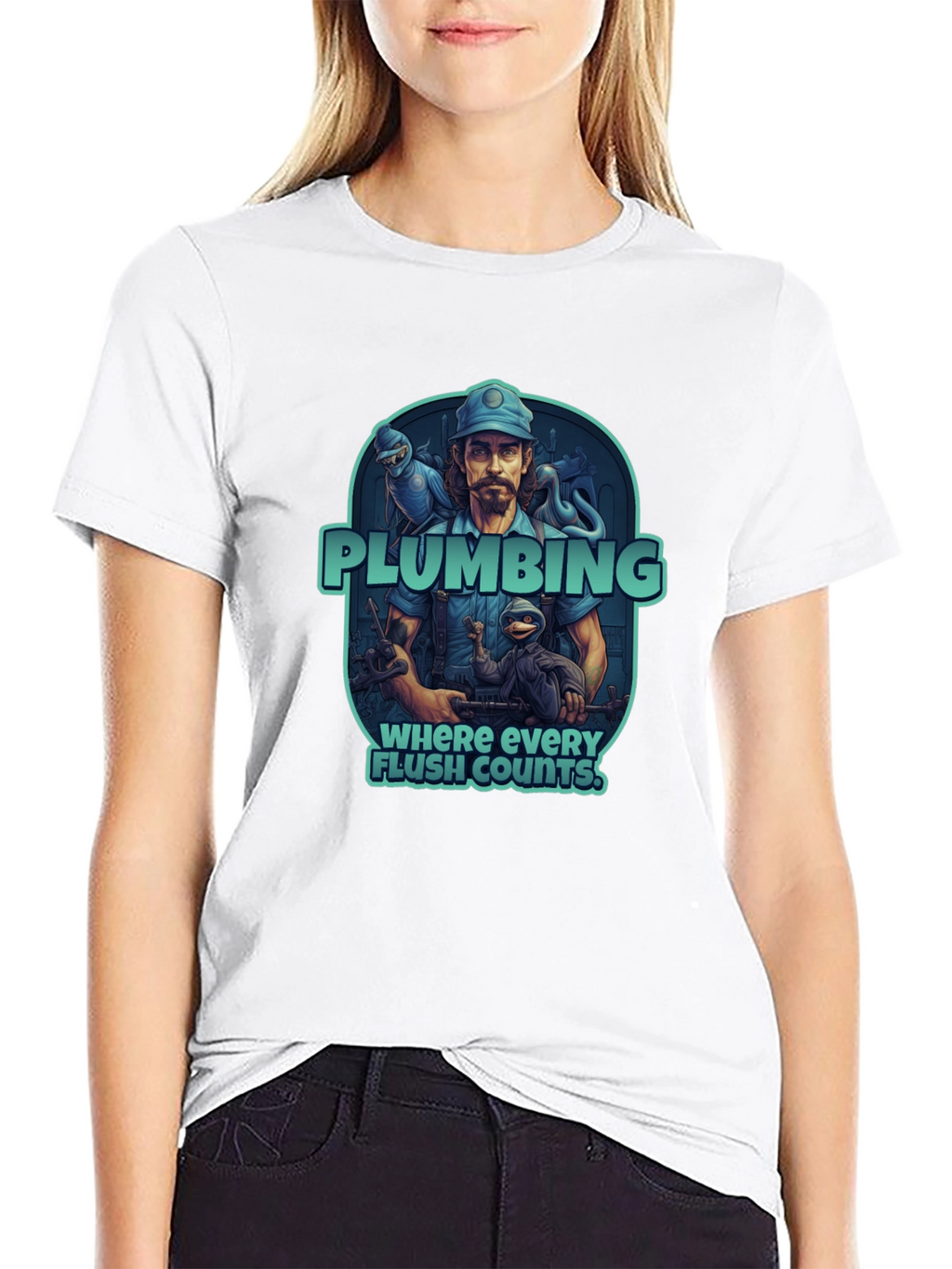 Plumbing Humor T-Shirt: Where Every Flush Counts