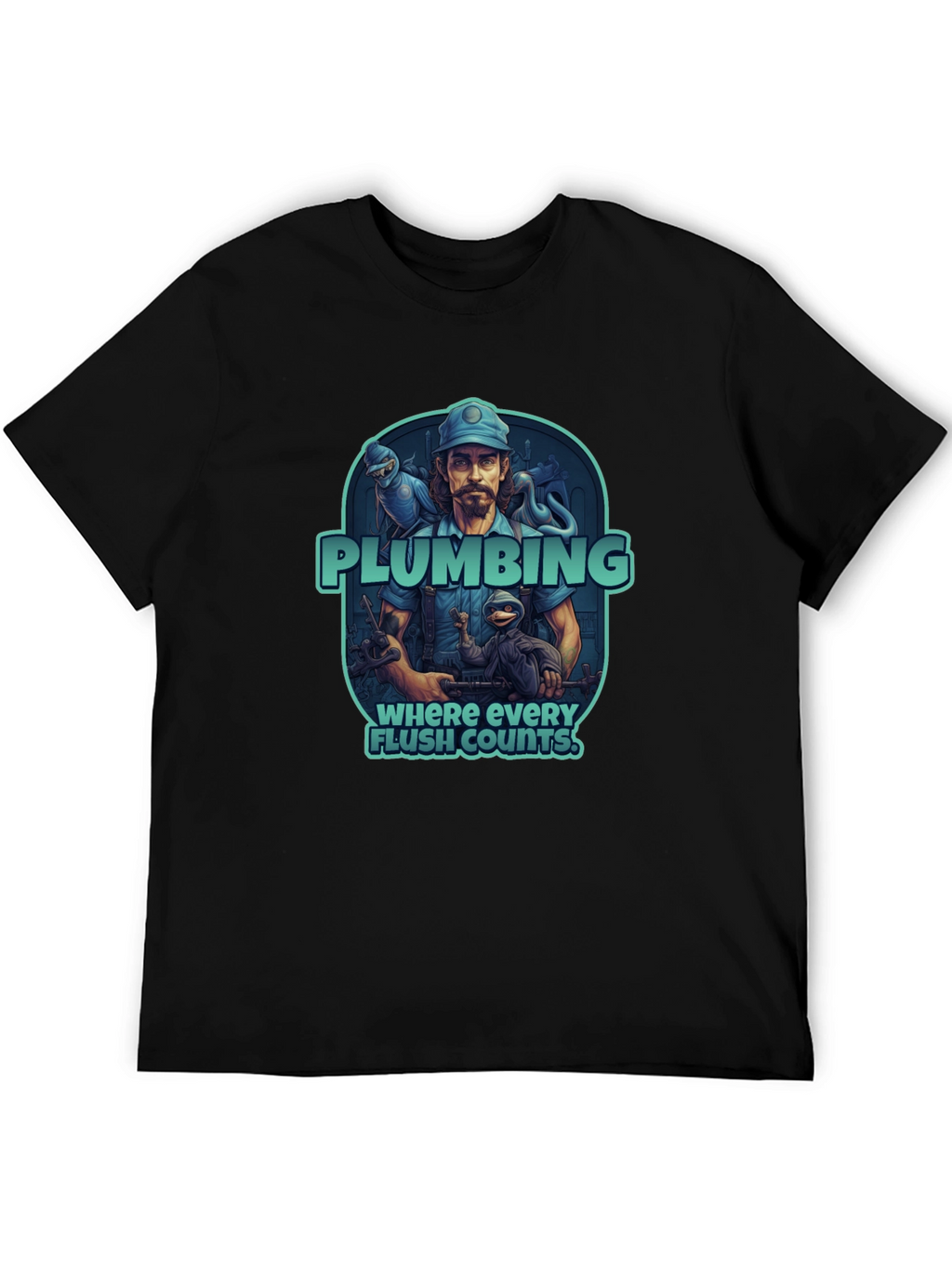 Plumbing Humor T-Shirt: Where Every Flush Counts