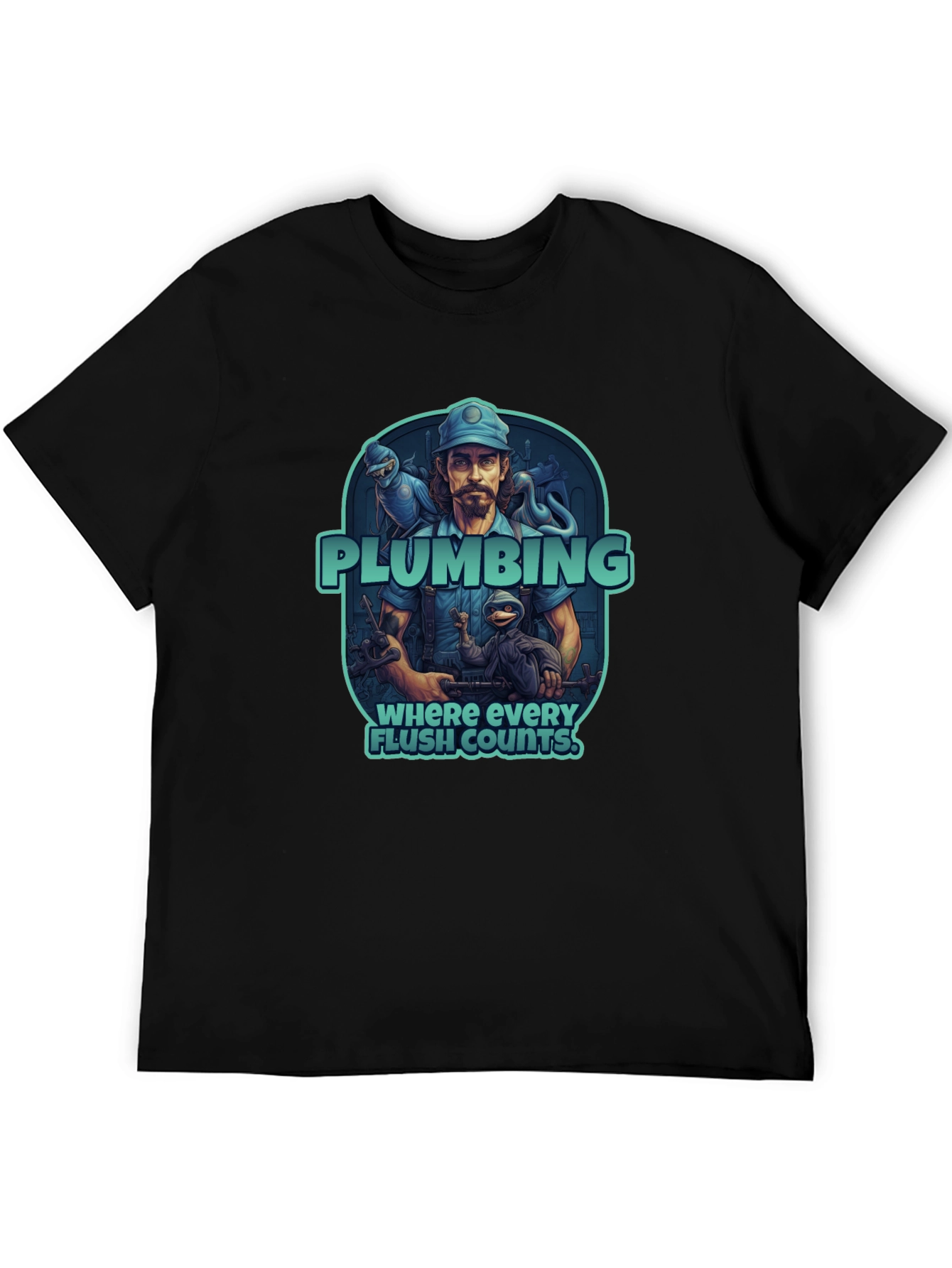 Plumbing Humor T-Shirt: Where Every Flush Counts