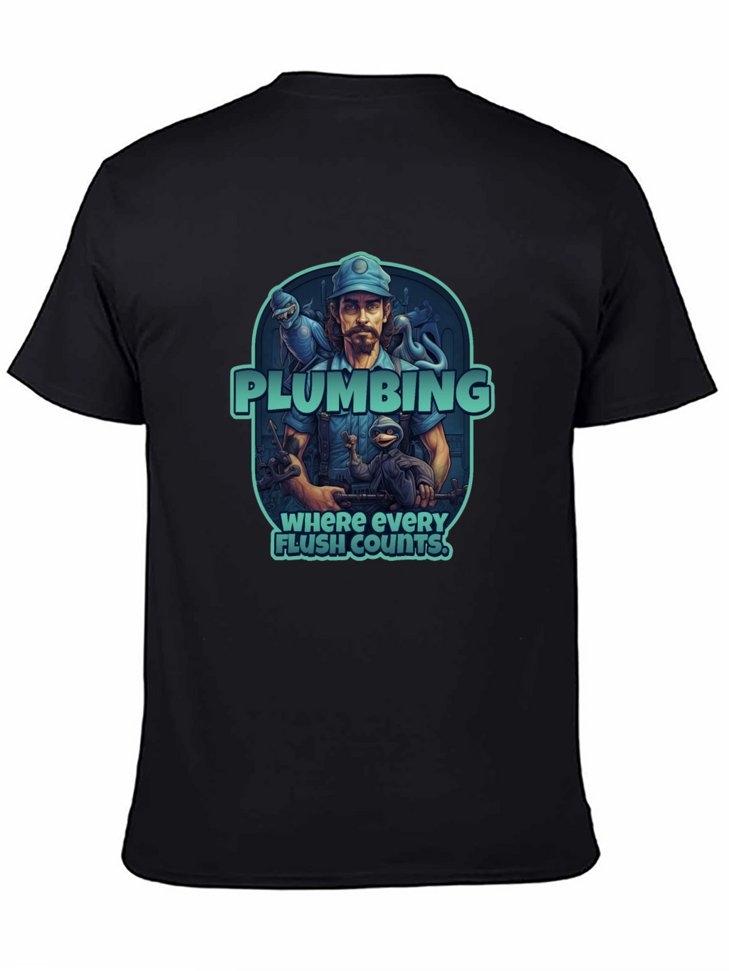 Plumbing Humor T-Shirt: Where Every Flush Counts