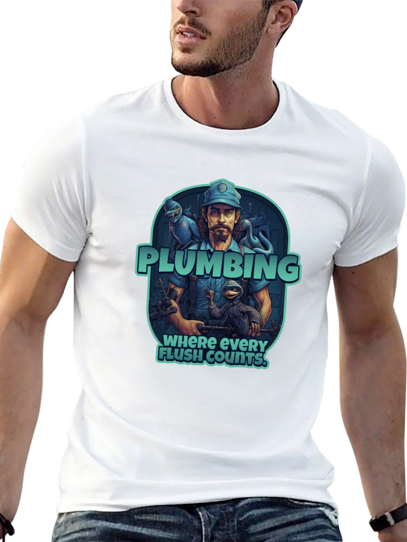 Plumbing Humor T-Shirt: Where Every Flush Counts