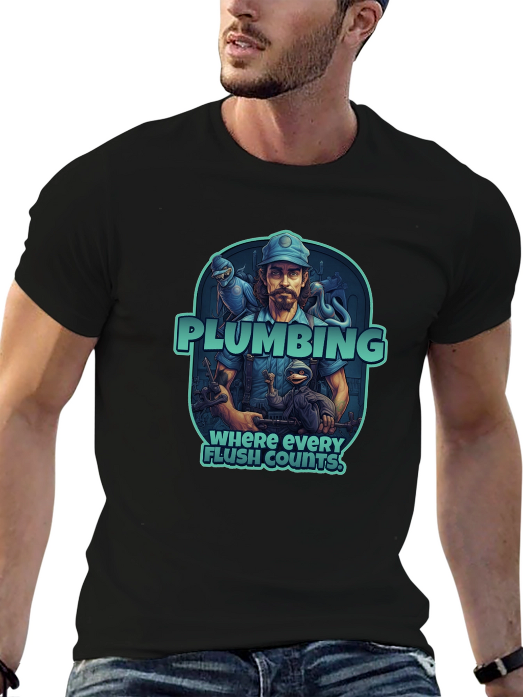Plumbing Humor T-Shirt: Where Every Flush Counts