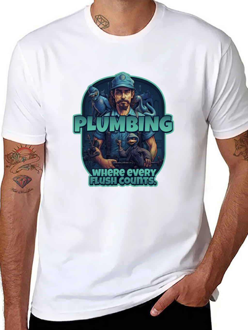 Plumbing Humor T-Shirt: Where Every Flush Counts