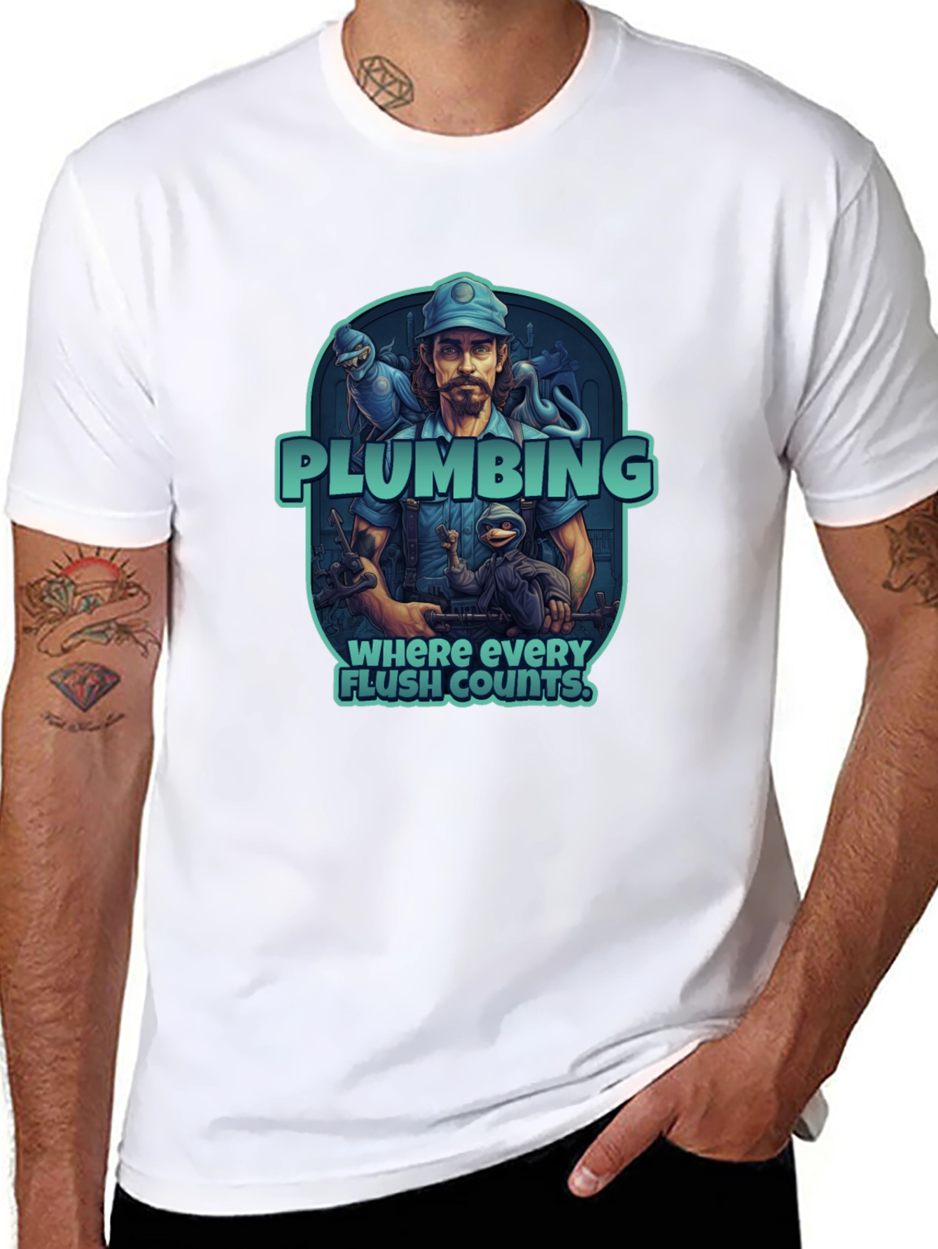 Plumbing Humor T-Shirt: Where Every Flush Counts