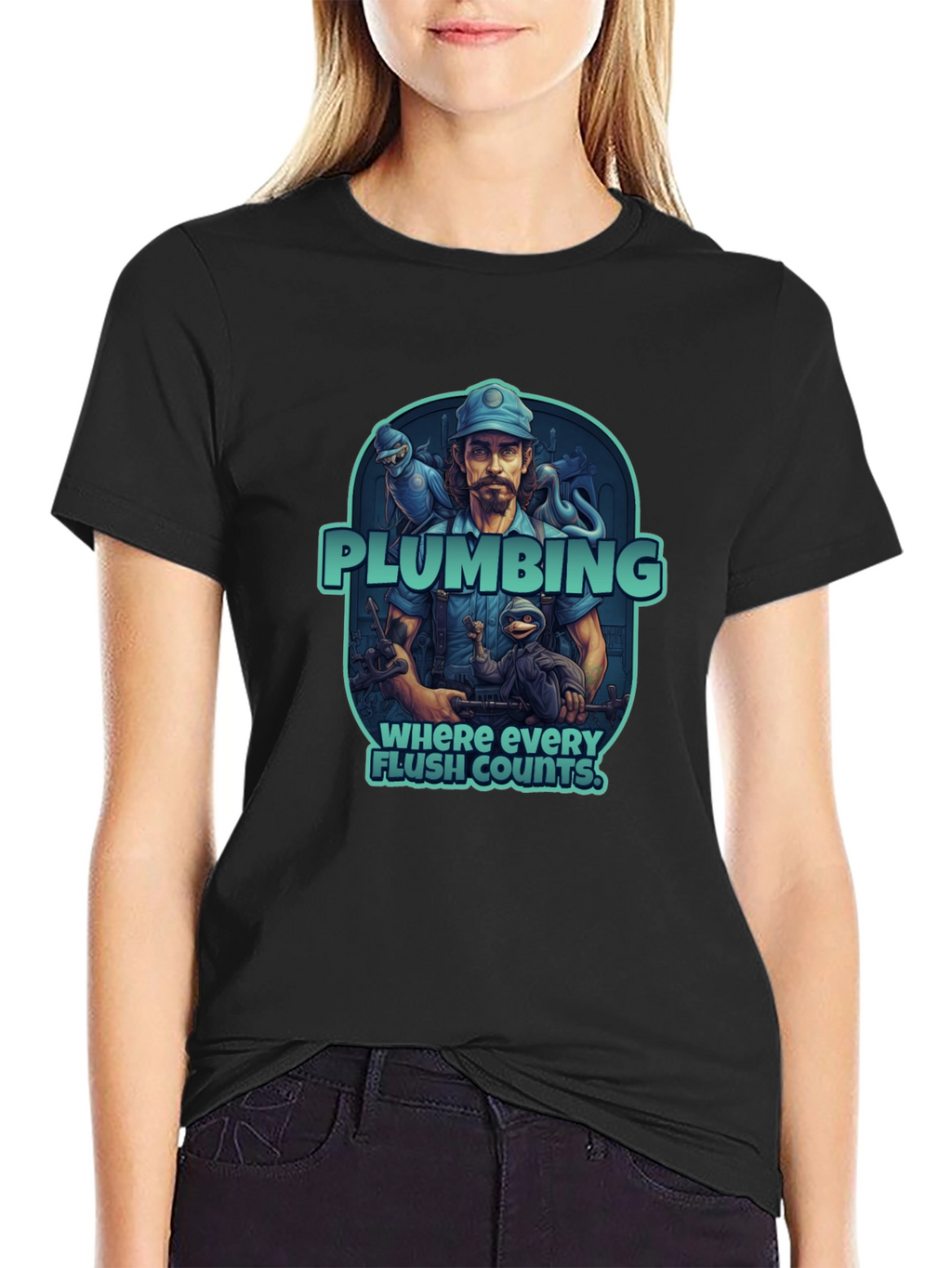 Plumbing Humor T-Shirt: Where Every Flush Counts
