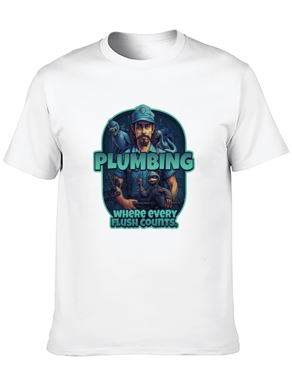 Plumbing Humor T-Shirt: Where Every Flush Counts