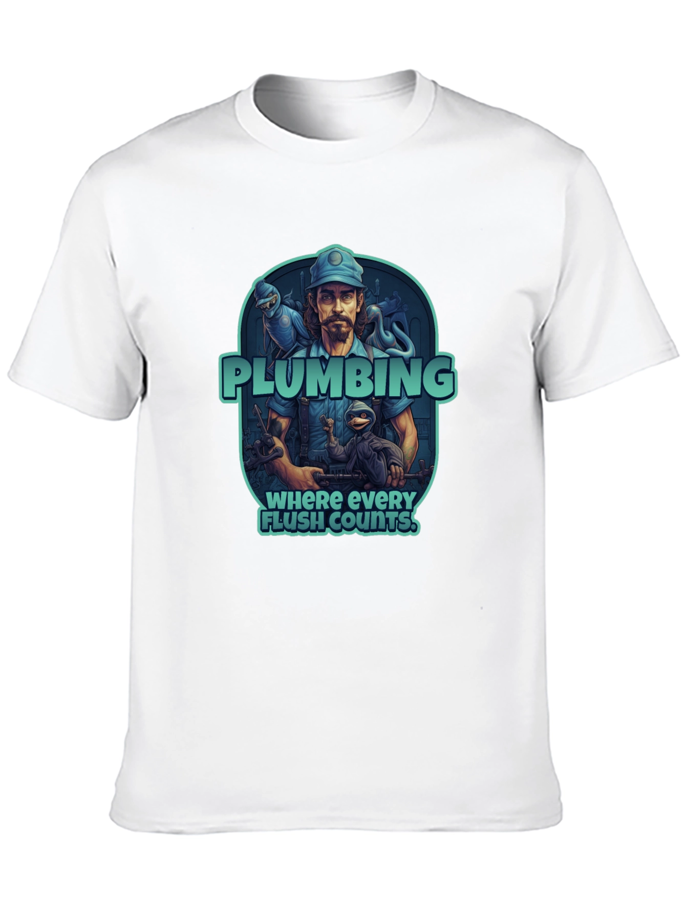 Plumbing Humor T-Shirt: Where Every Flush Counts