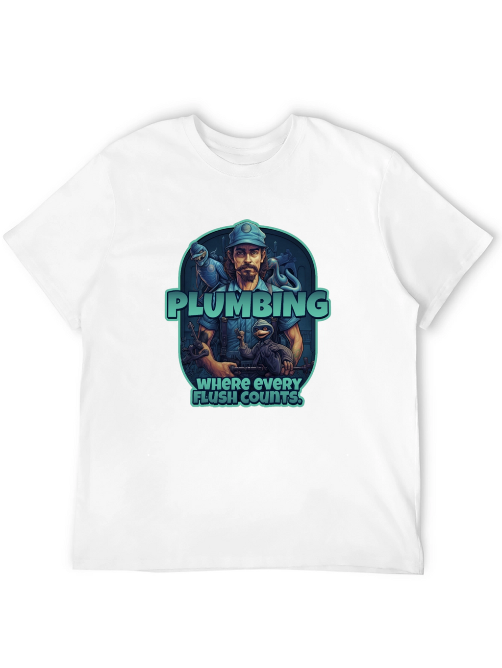 Plumbing Humor T-Shirt: Where Every Flush Counts