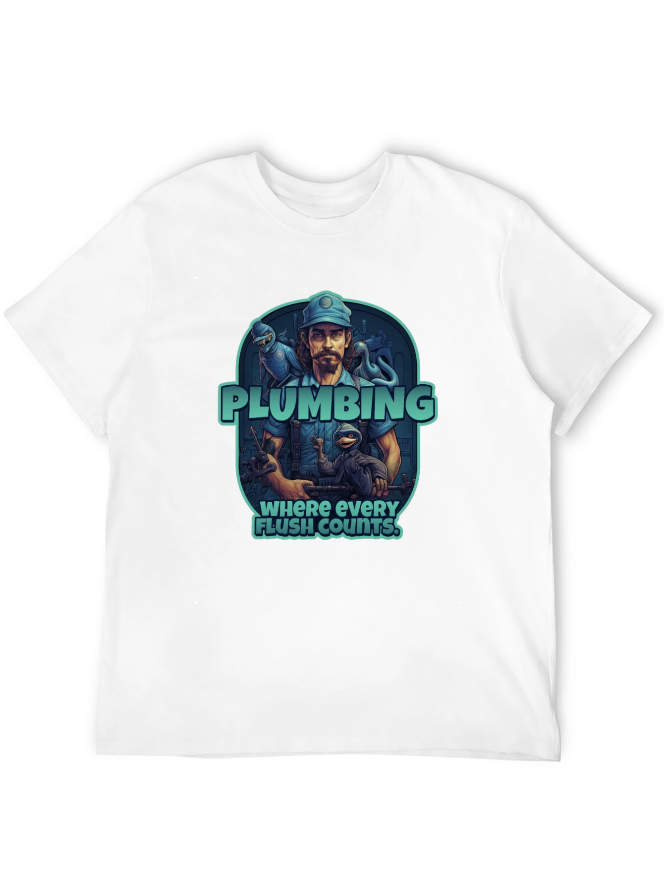 Plumbing Humor T-Shirt: Where Every Flush Counts