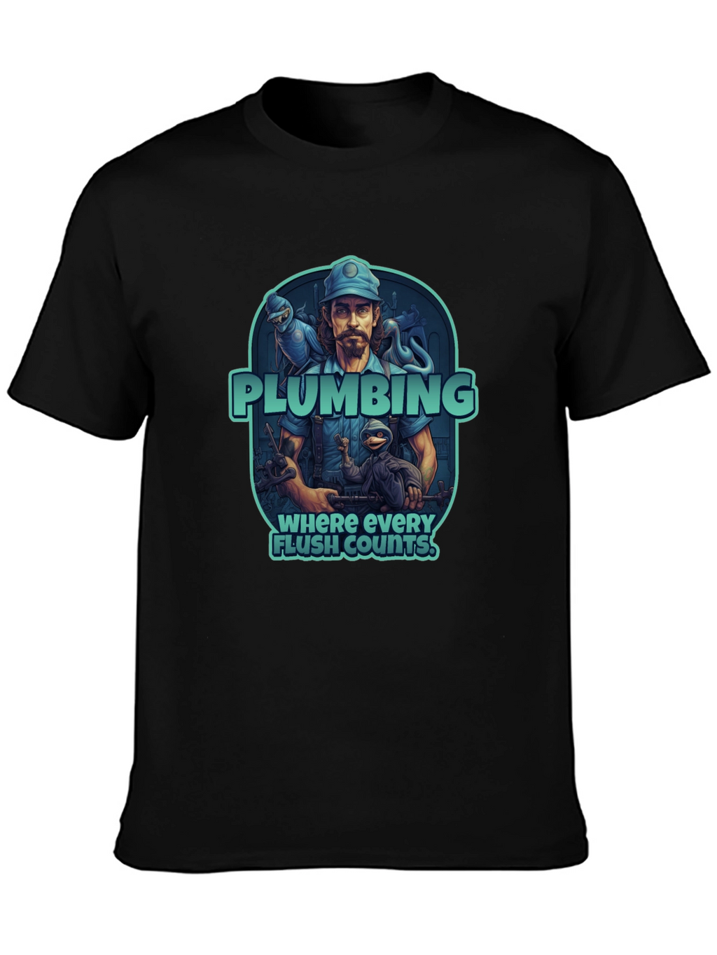 Plumbing Humor T-Shirt: Where Every Flush Counts