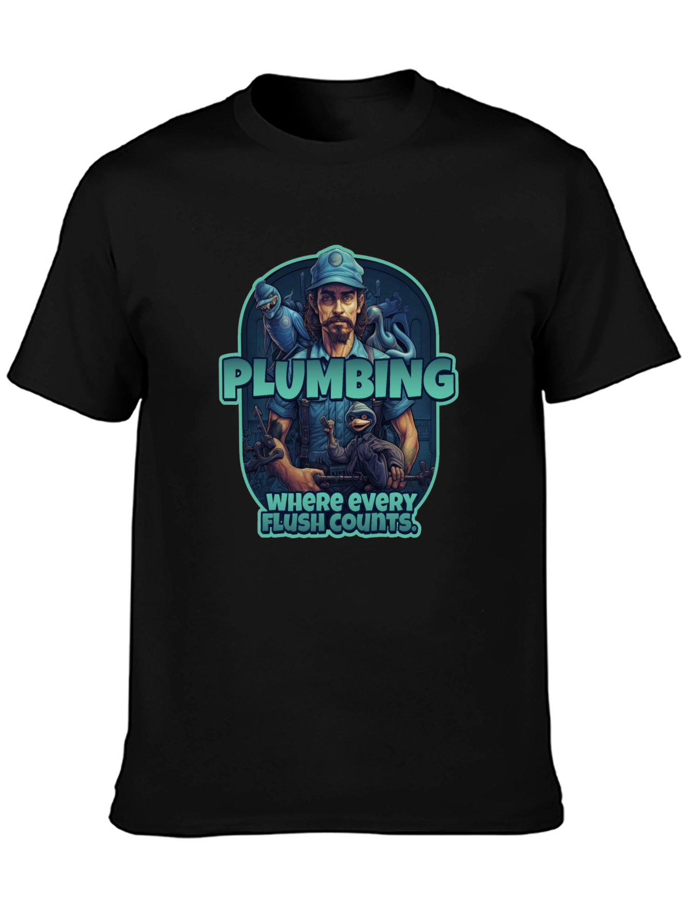 Plumbing Humor T-Shirt: Where Every Flush Counts