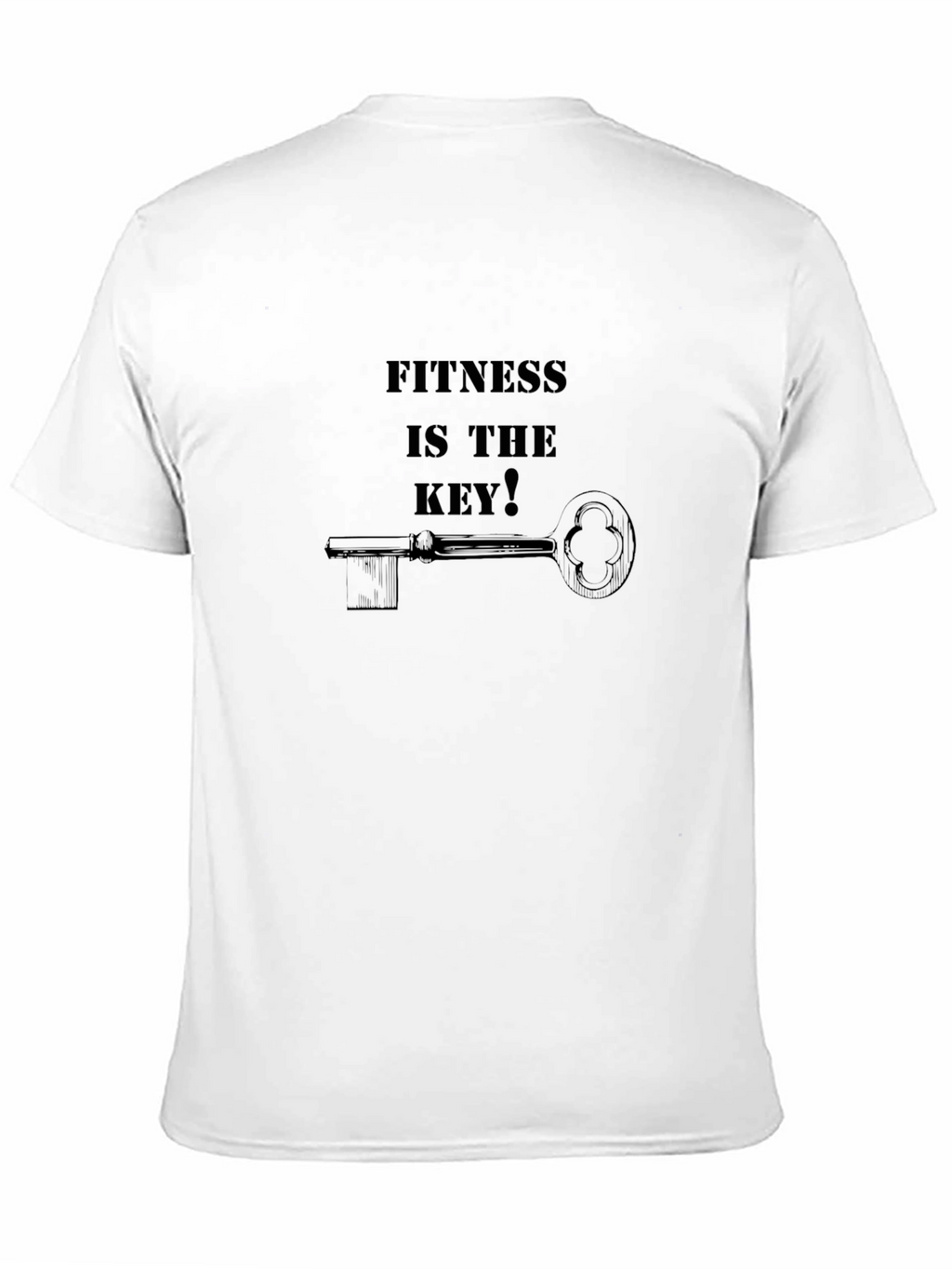 Fitness Is The Key Mens Black T-Shirt