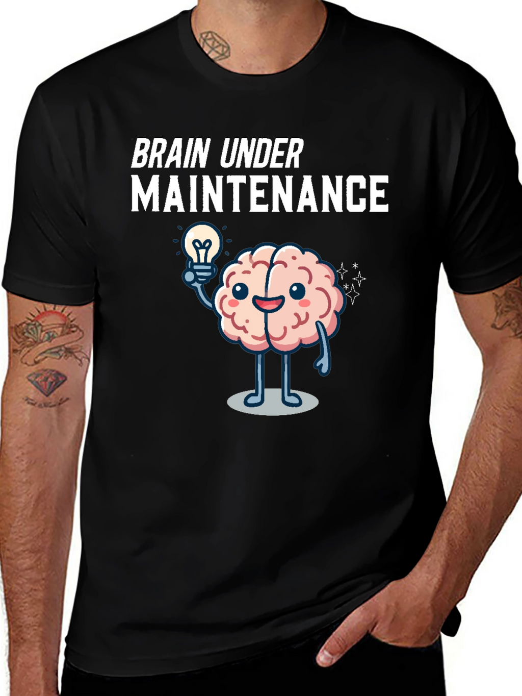 Brain Under Maintenance Graphic T-Shirt