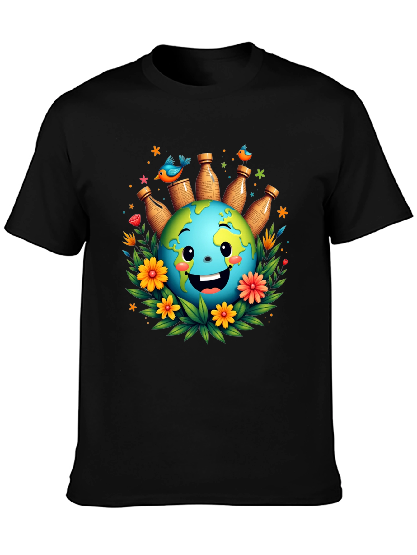 Eco-Friendly Earth Graphic Tee - Save the Planet