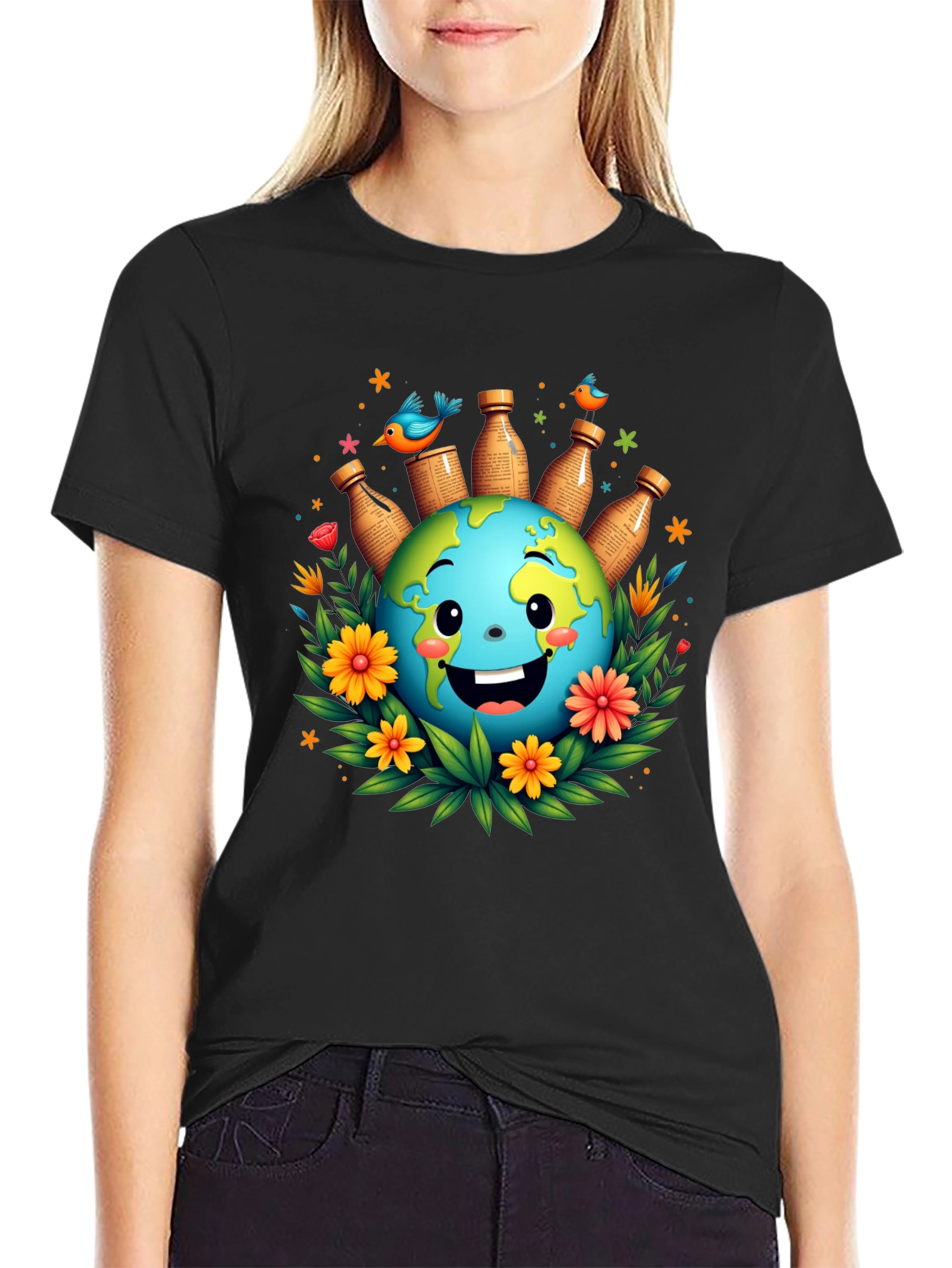 Eco-Friendly Earth Graphic Tee - Save the Planet