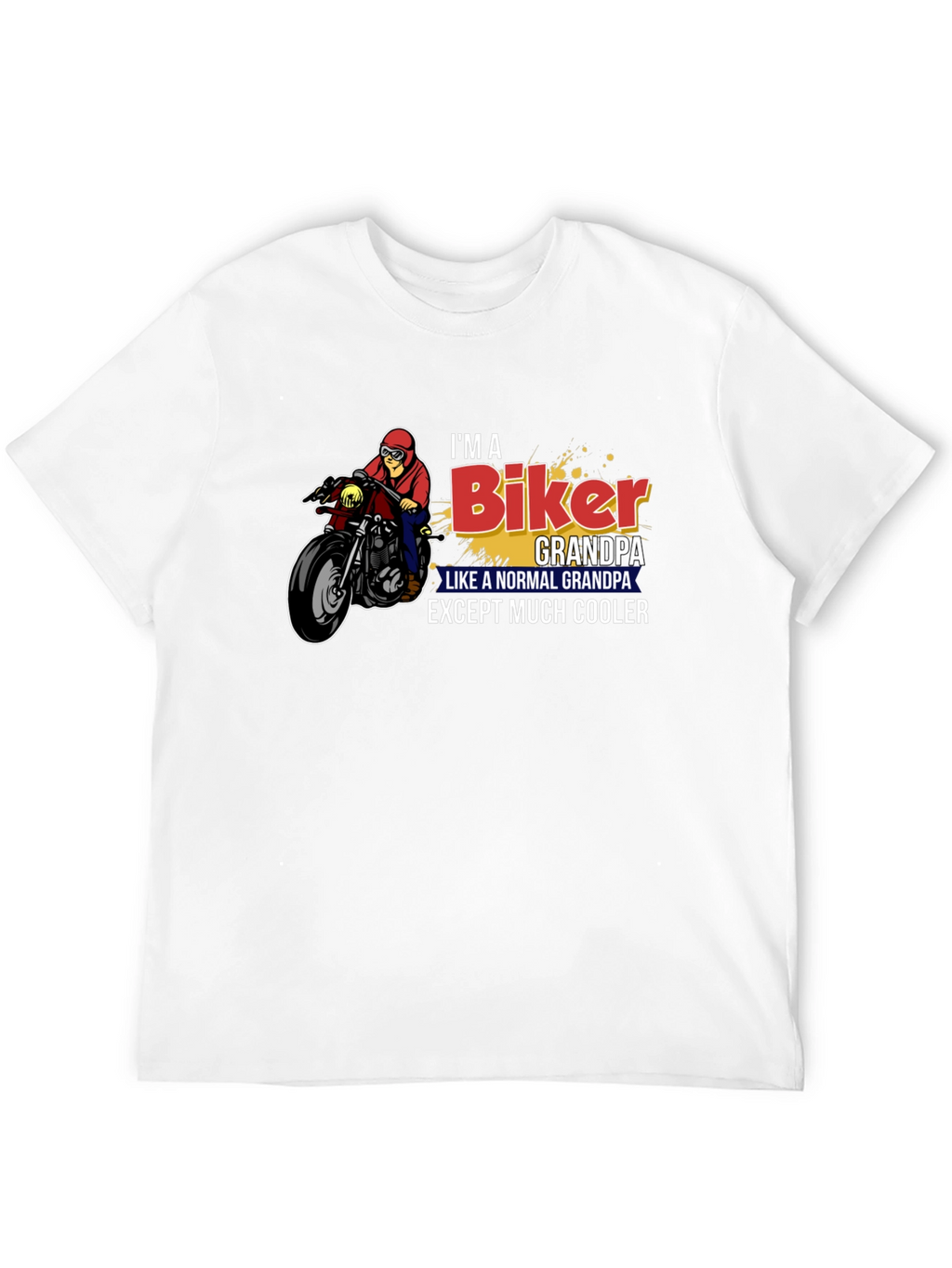 Biker Grandpa Graphic T-Shirt