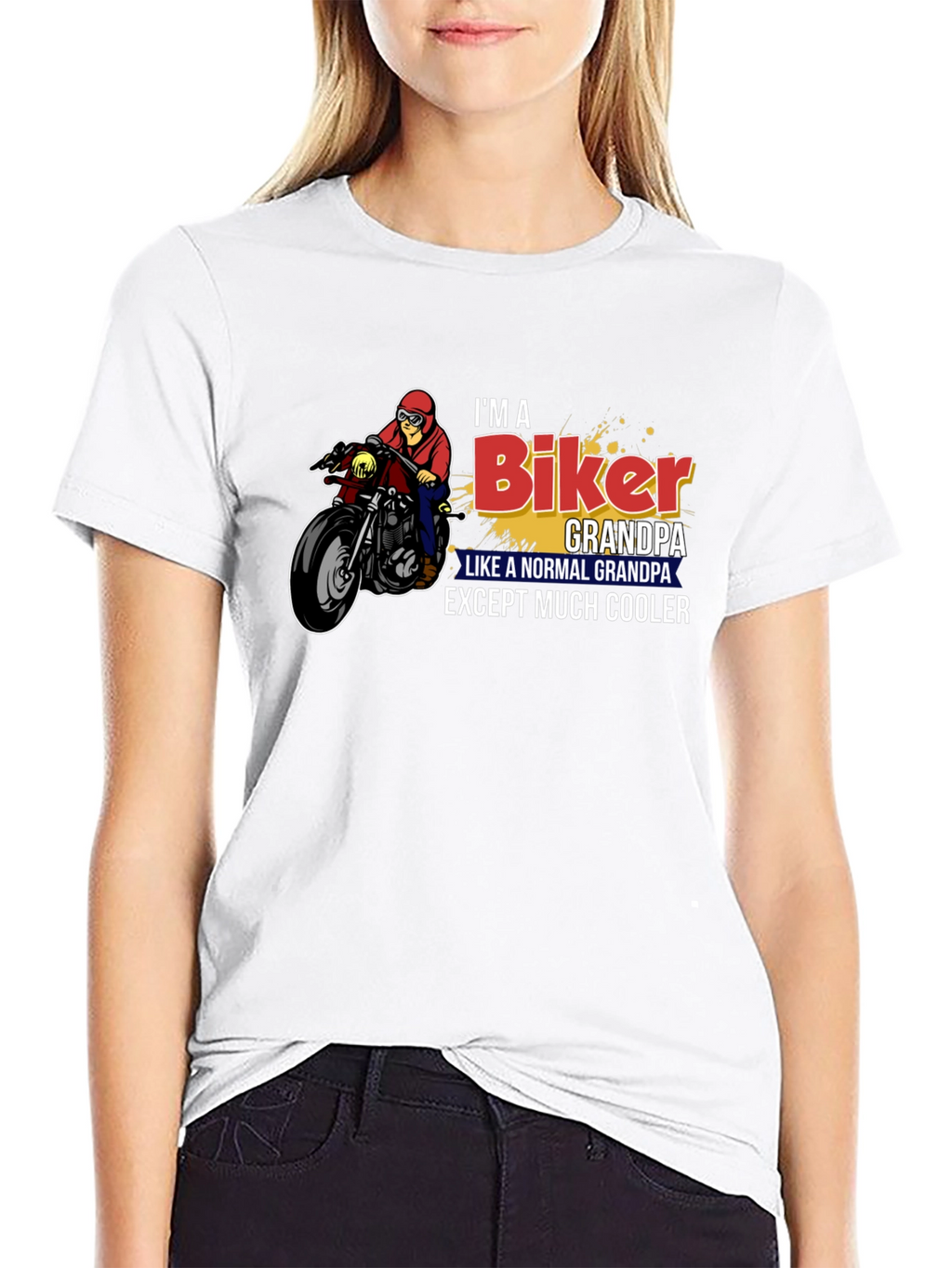 Biker Grandpa Graphic T-Shirt