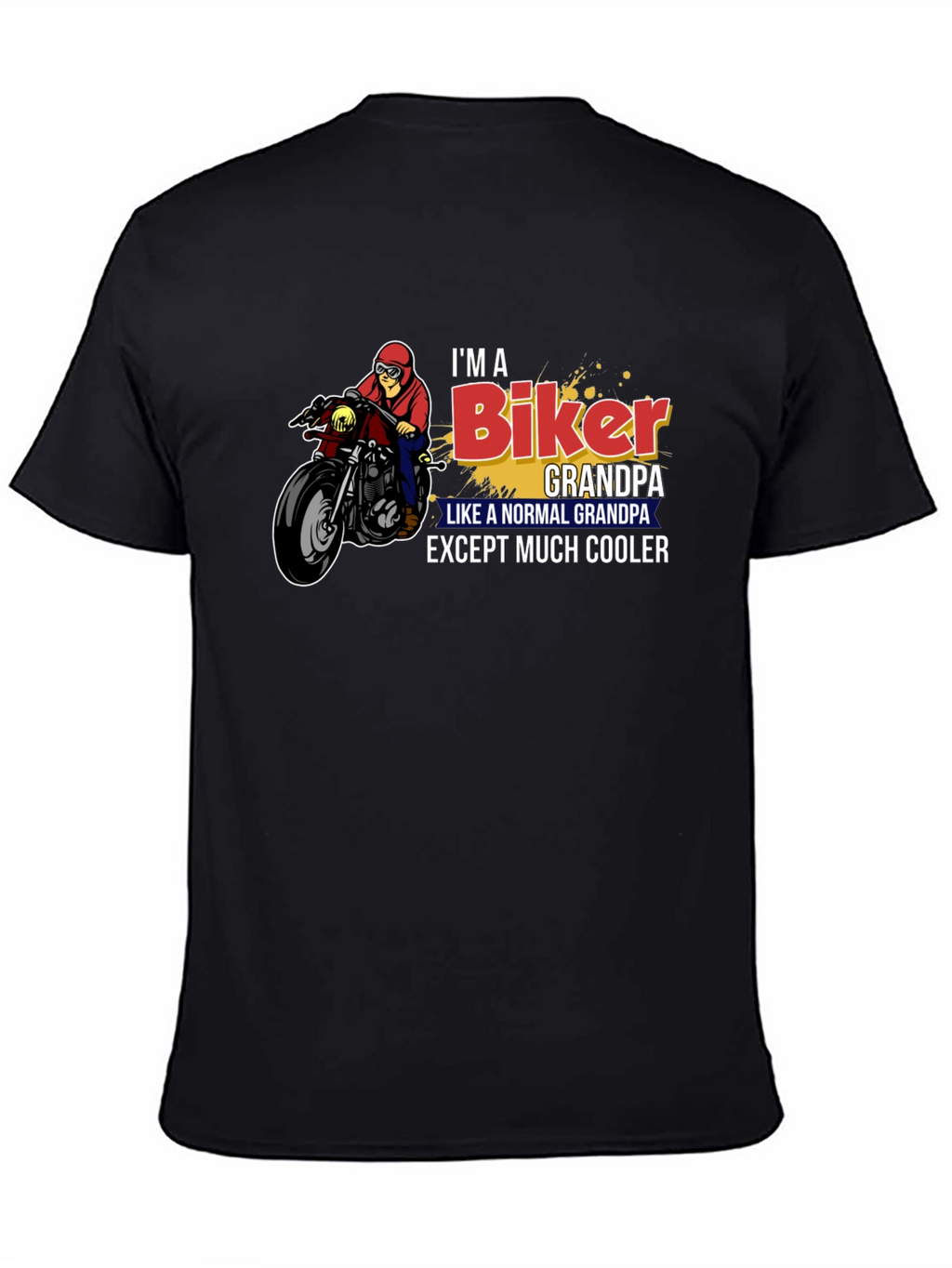 Biker Grandpa Graphic T-Shirt