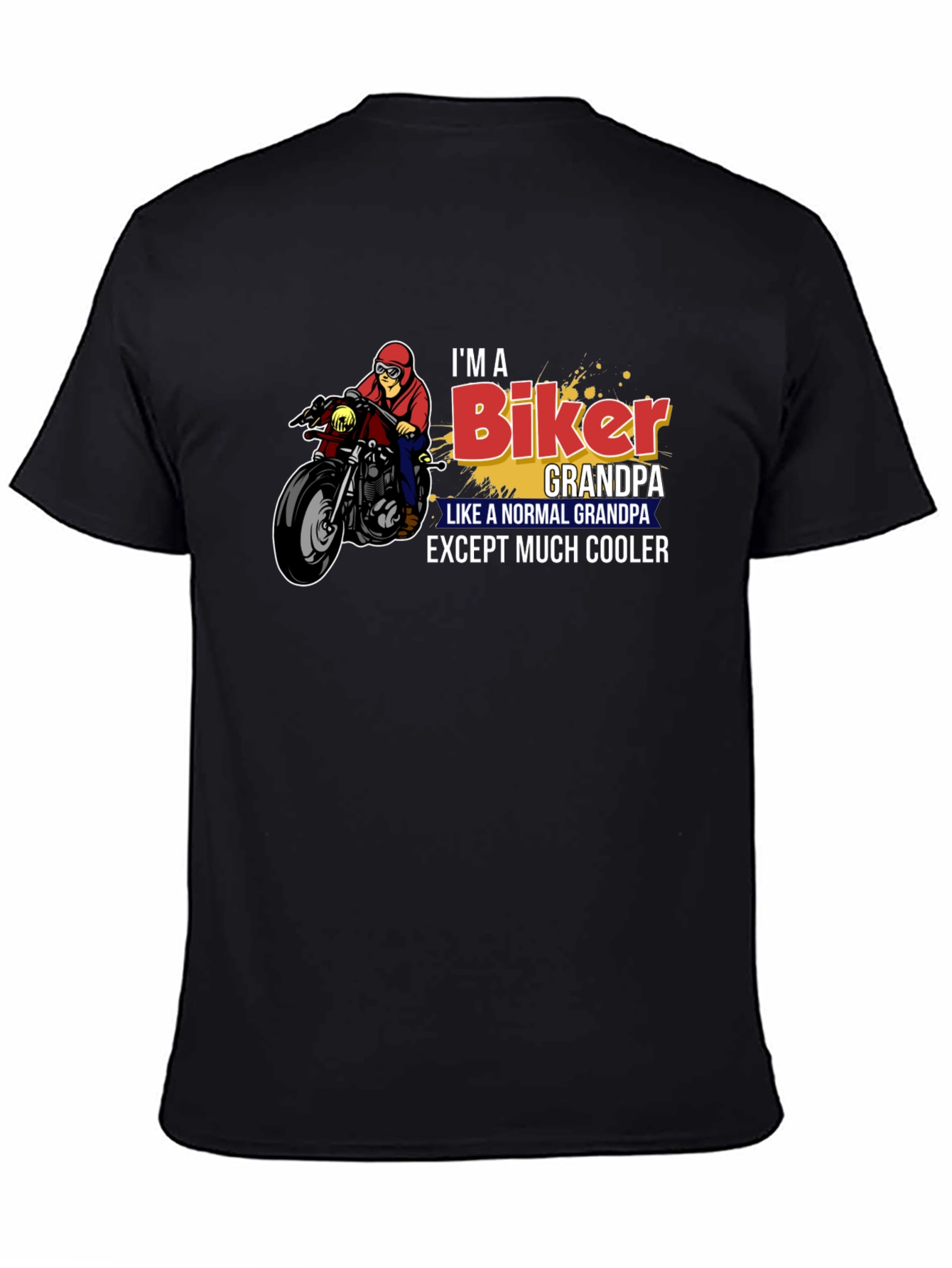 Biker Grandpa Graphic T-Shirt