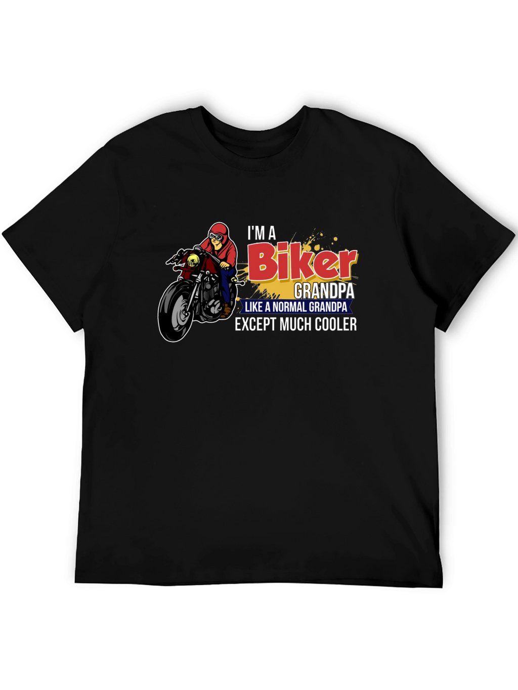 Biker Grandpa Graphic T-Shirt