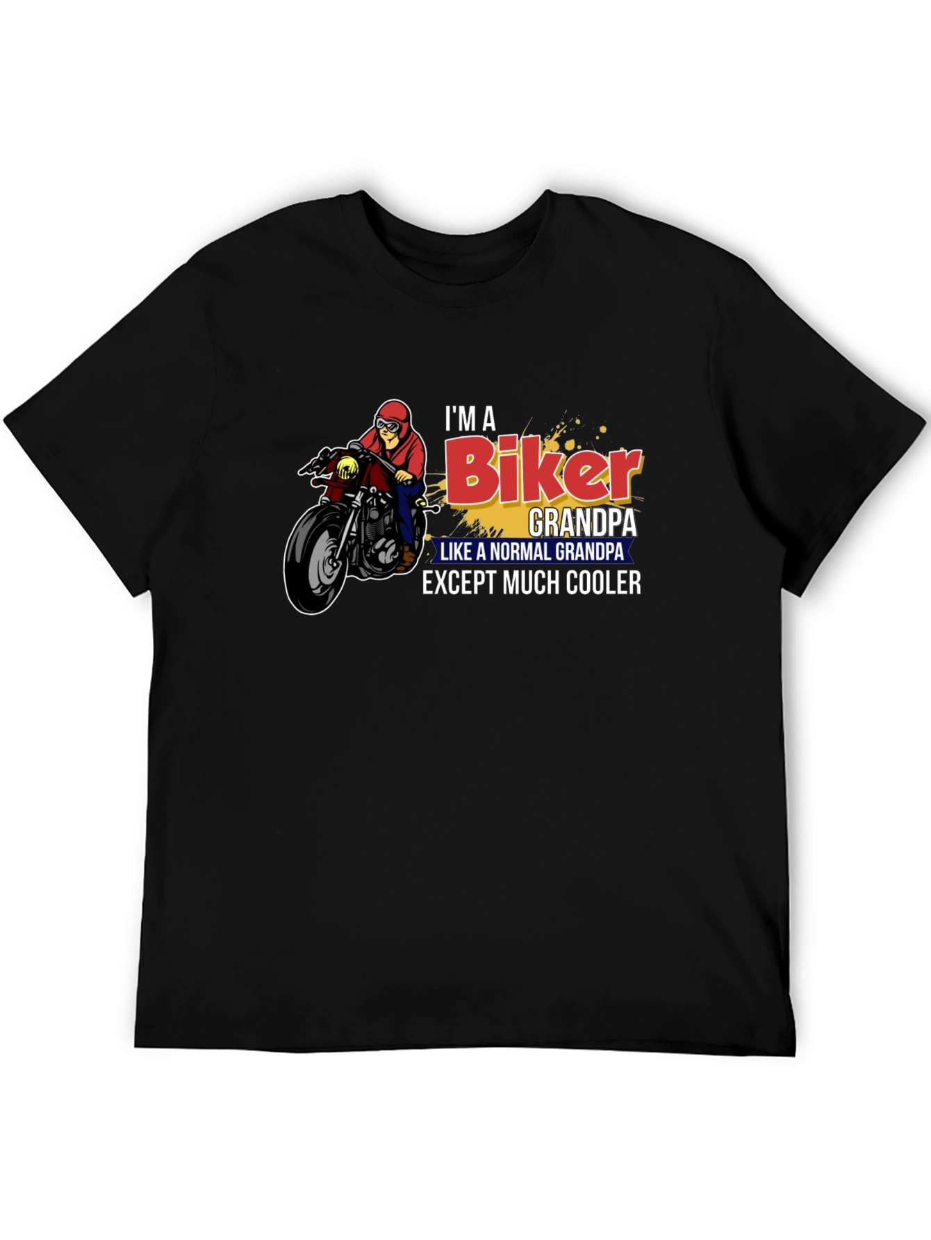 Biker Grandpa Graphic T-Shirt
