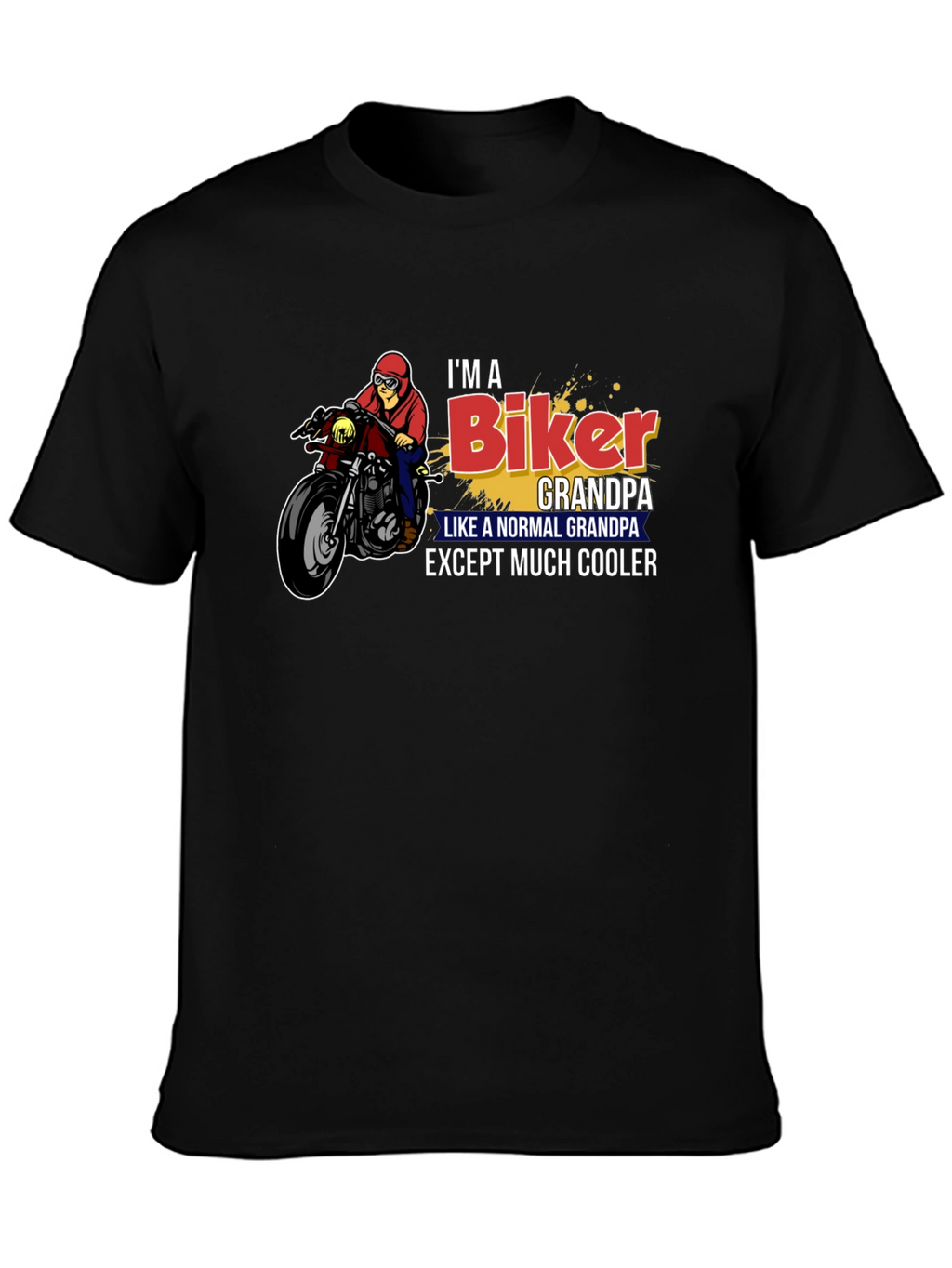 Biker Grandpa Graphic T-Shirt