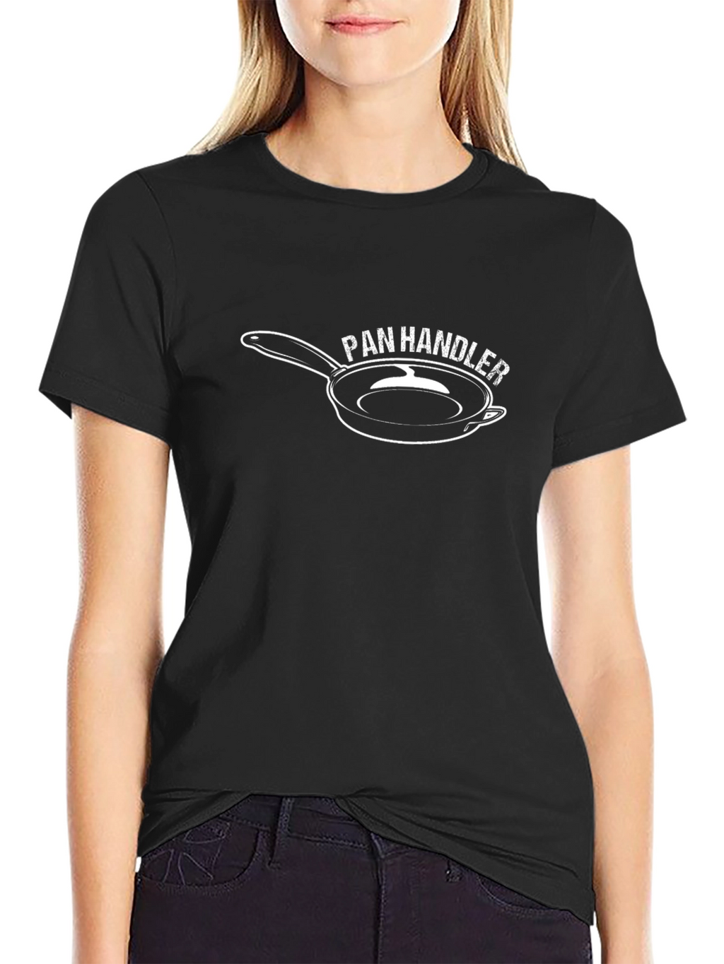 Pan Handler Graphic Tee - Black Crew Neck T-Shirt
