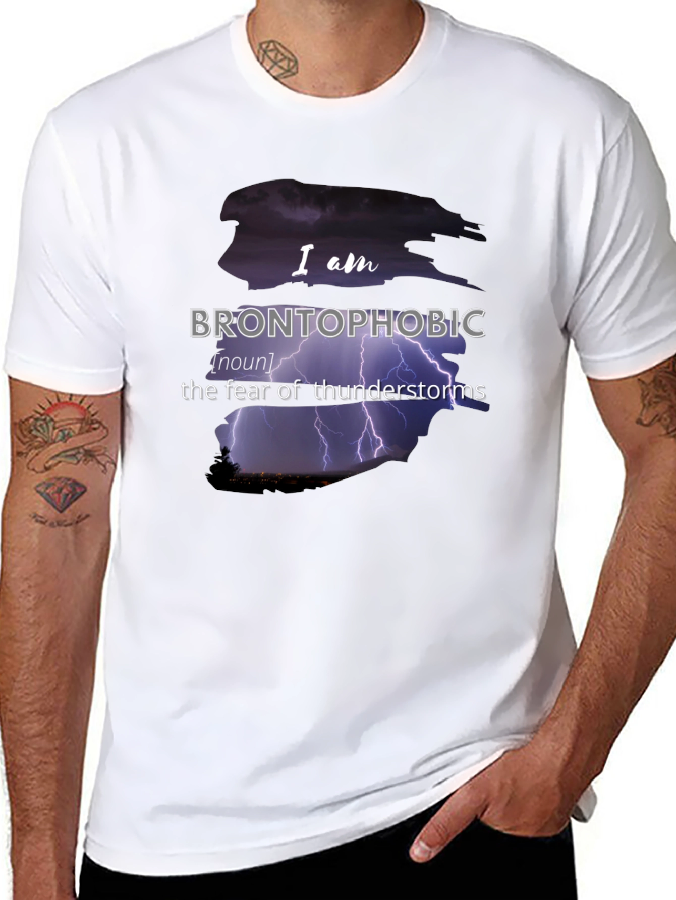 Brontophobic Thunderstorm Fear T-Shirt