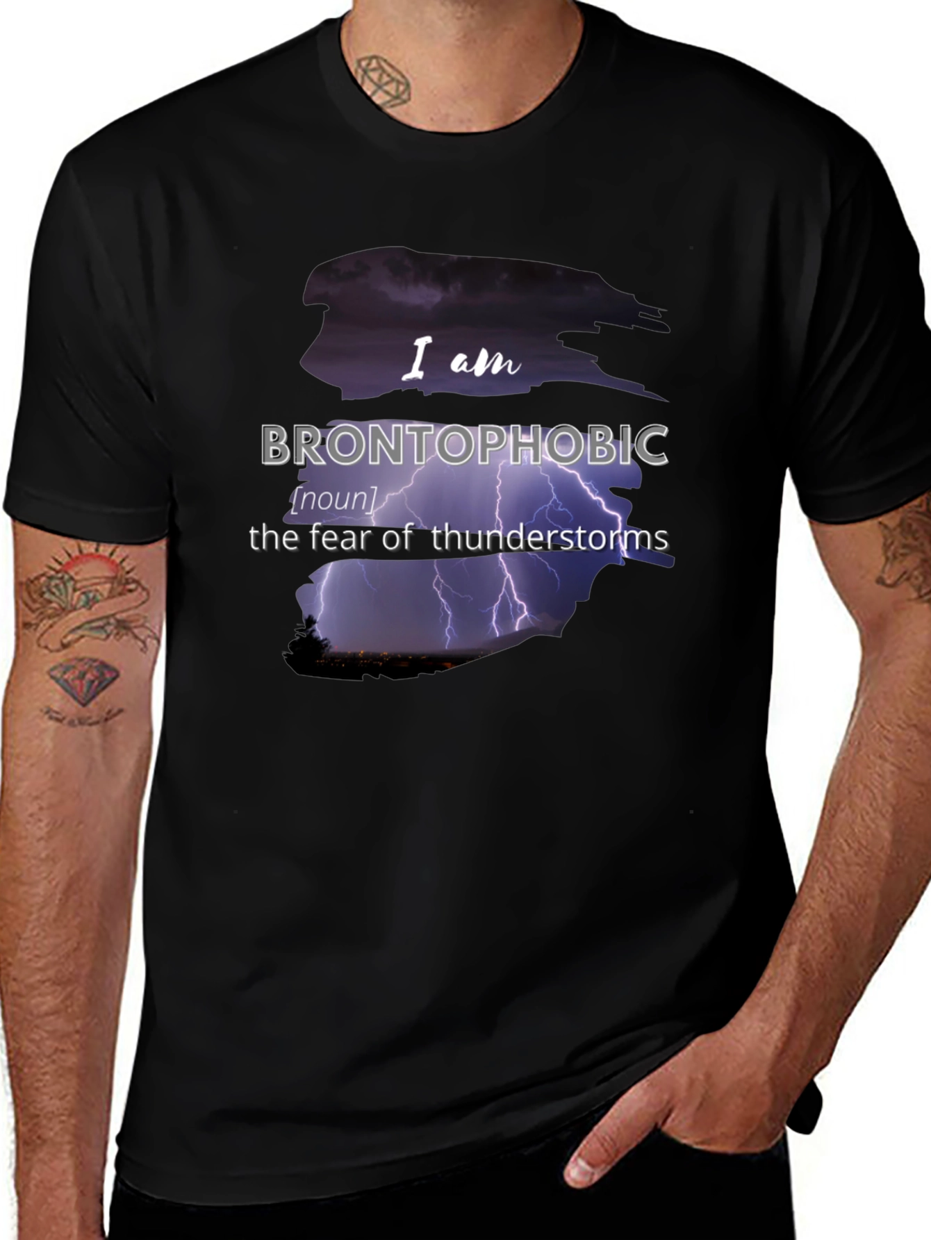 Brontophobic Thunderstorm Fear T-Shirt