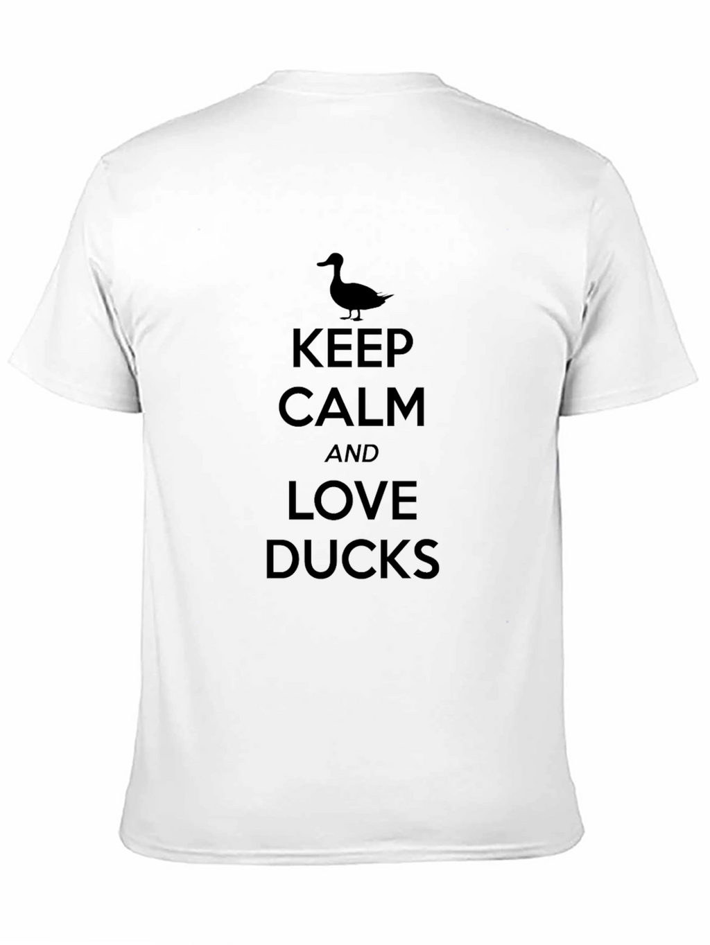 Keep Calm & Love Ducks Graphic Tee - Black
