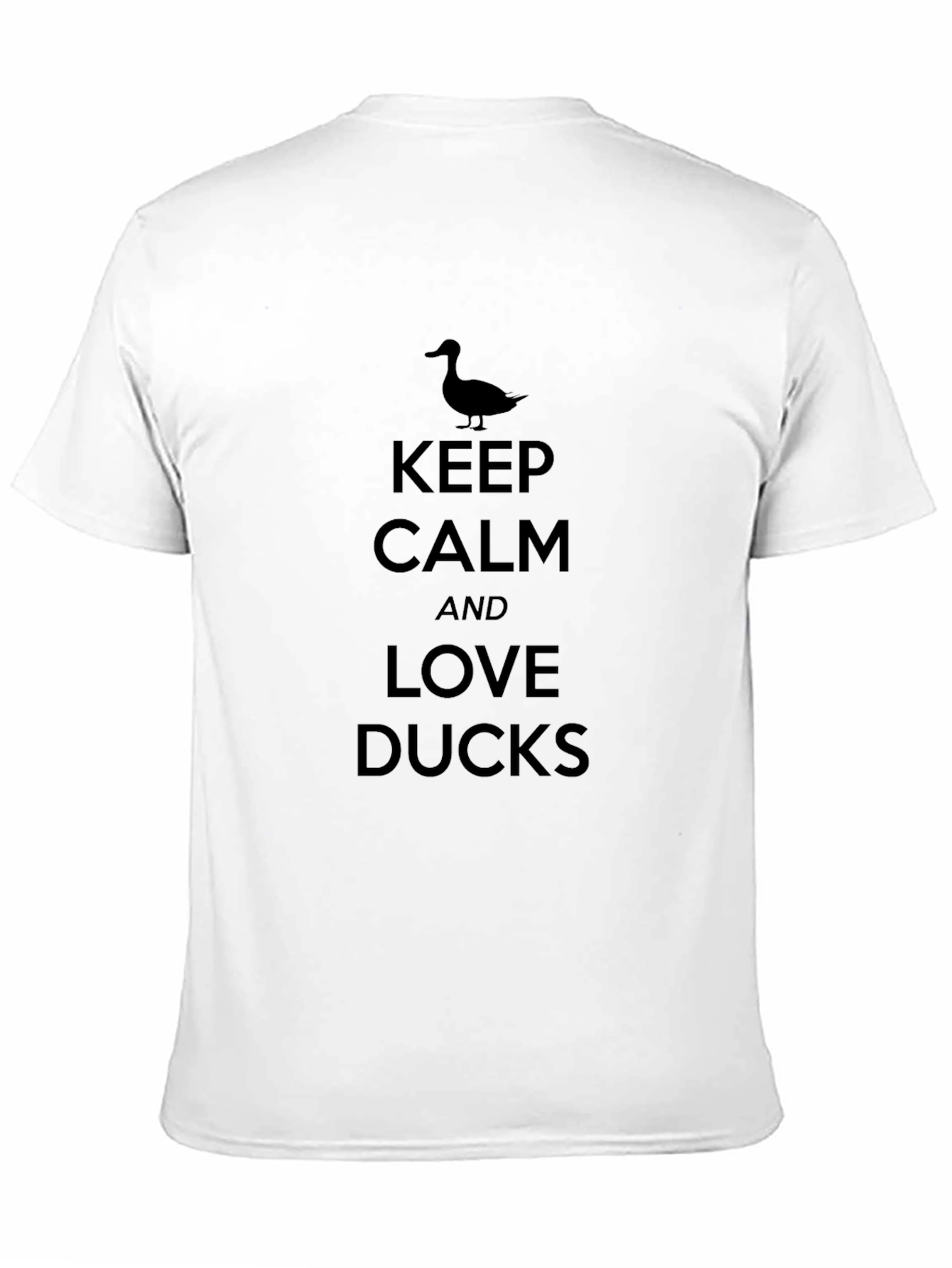 Keep Calm & Love Ducks Graphic Tee - Black