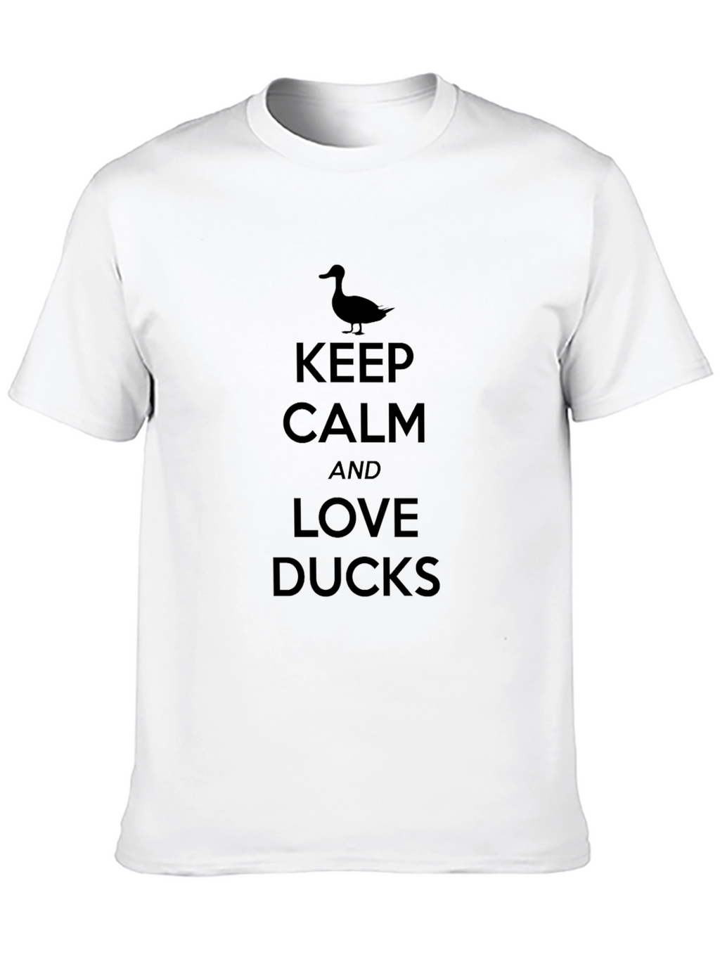 Keep Calm & Love Ducks Graphic Tee - Black
