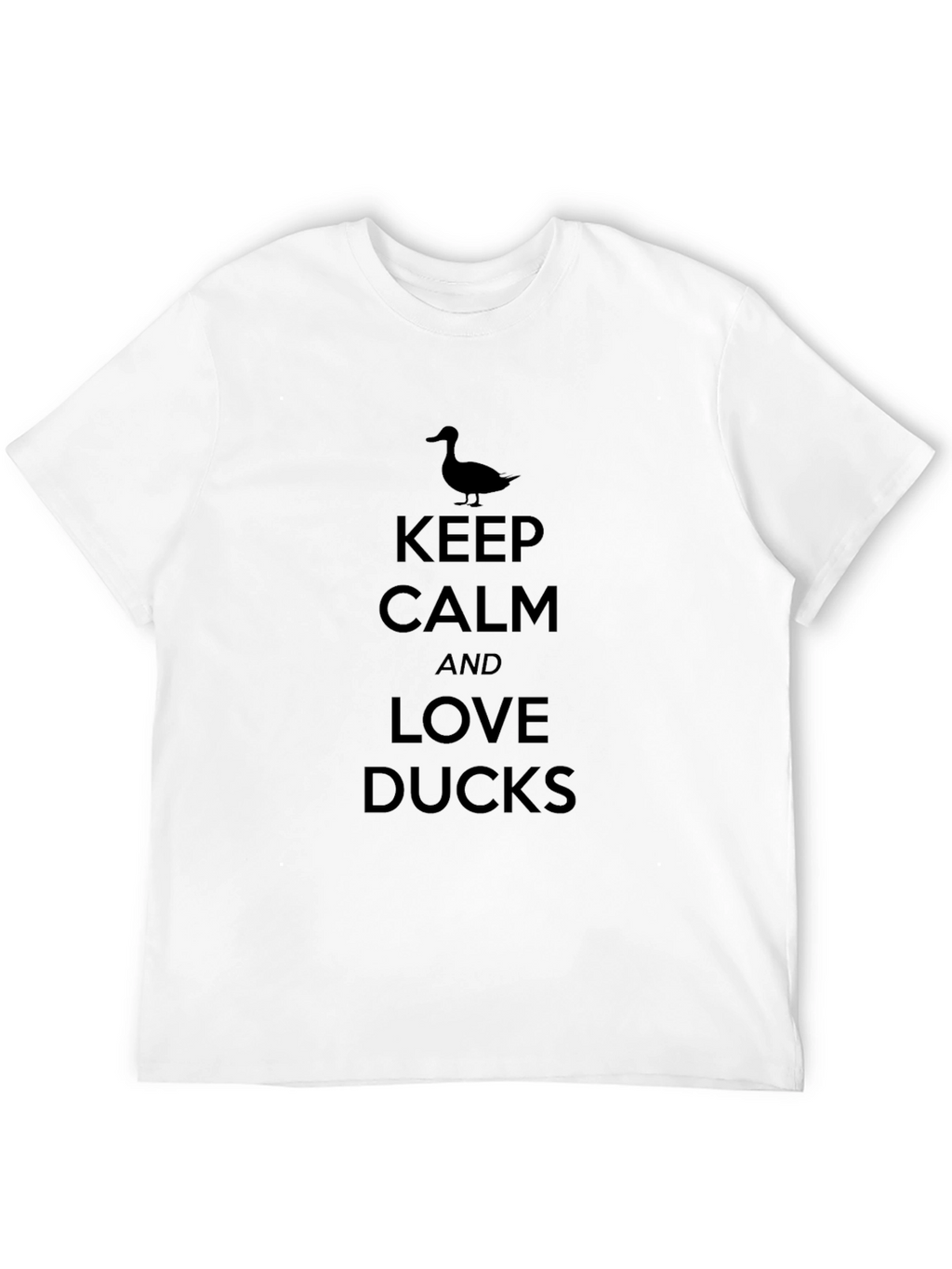 Keep Calm & Love Ducks Graphic Tee - Black