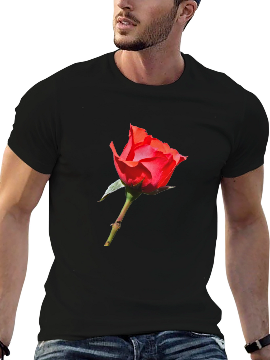 Red Rose Graphic T-Shirt - Classic Comfort