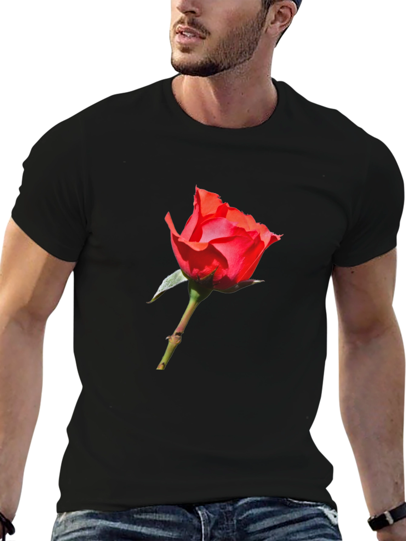 Red Rose Graphic T-Shirt - Classic Comfort