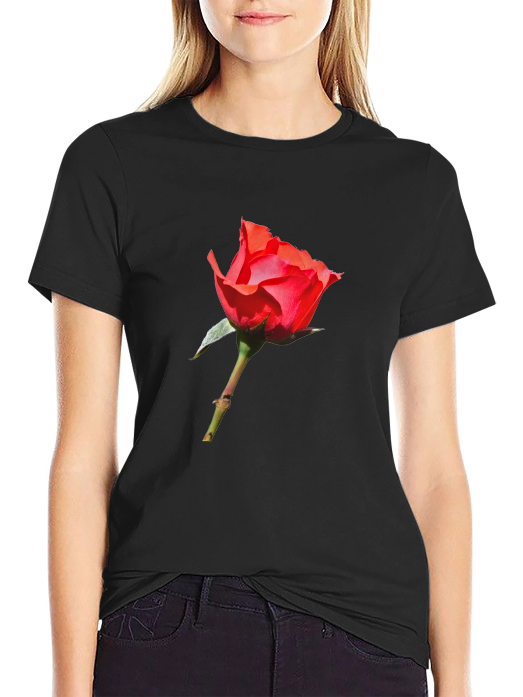 Red Rose Graphic T-Shirt - Classic Comfort