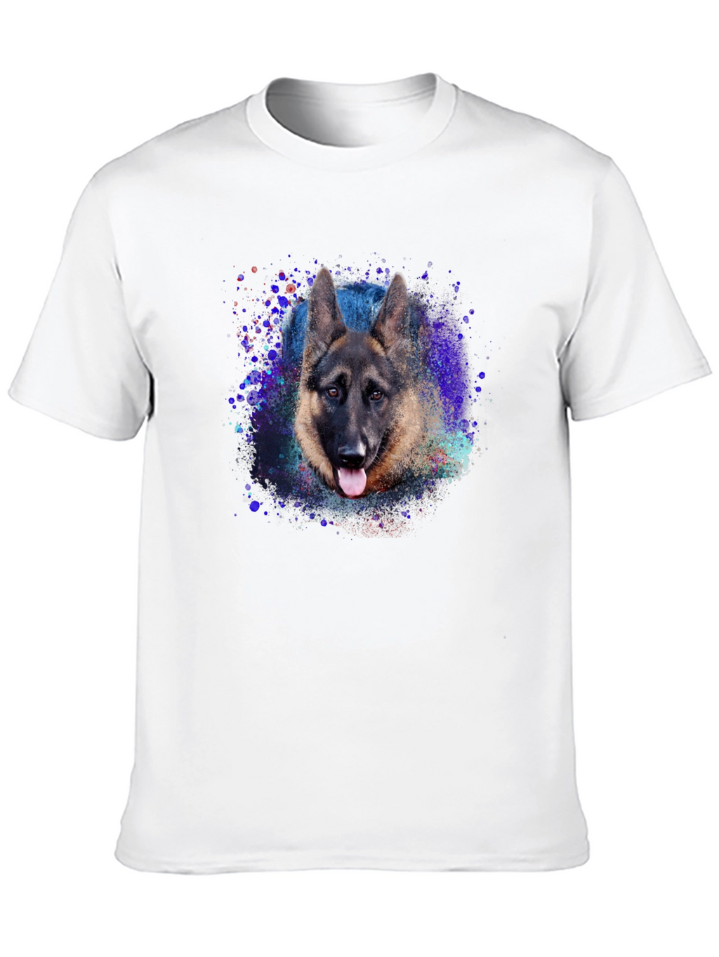 German Shepherd Graphic Tee - Black Cotton Blend