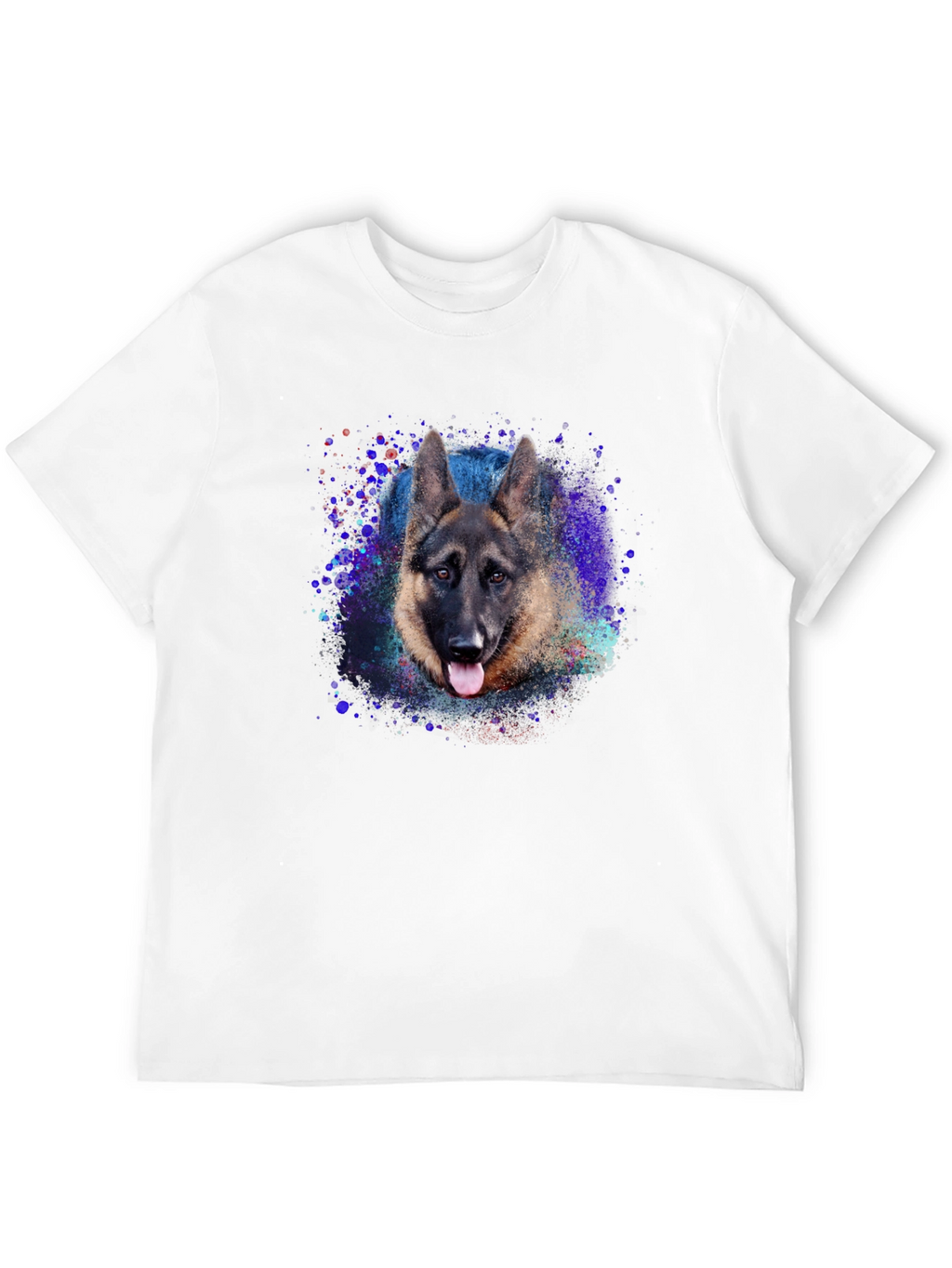 German Shepherd Graphic Tee - Black Cotton Blend
