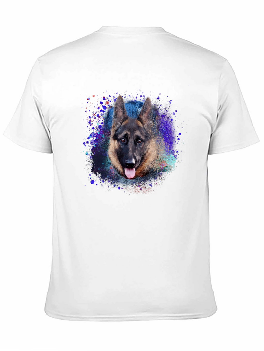 German Shepherd Graphic Tee - Black Cotton Blend