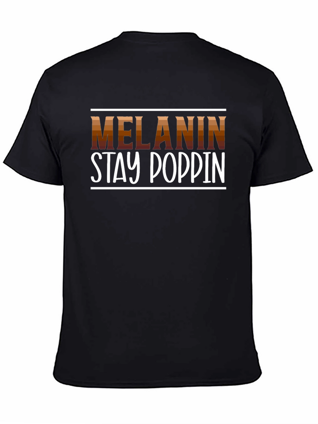 Melanin Stay Poppin Graphic Tee - Black