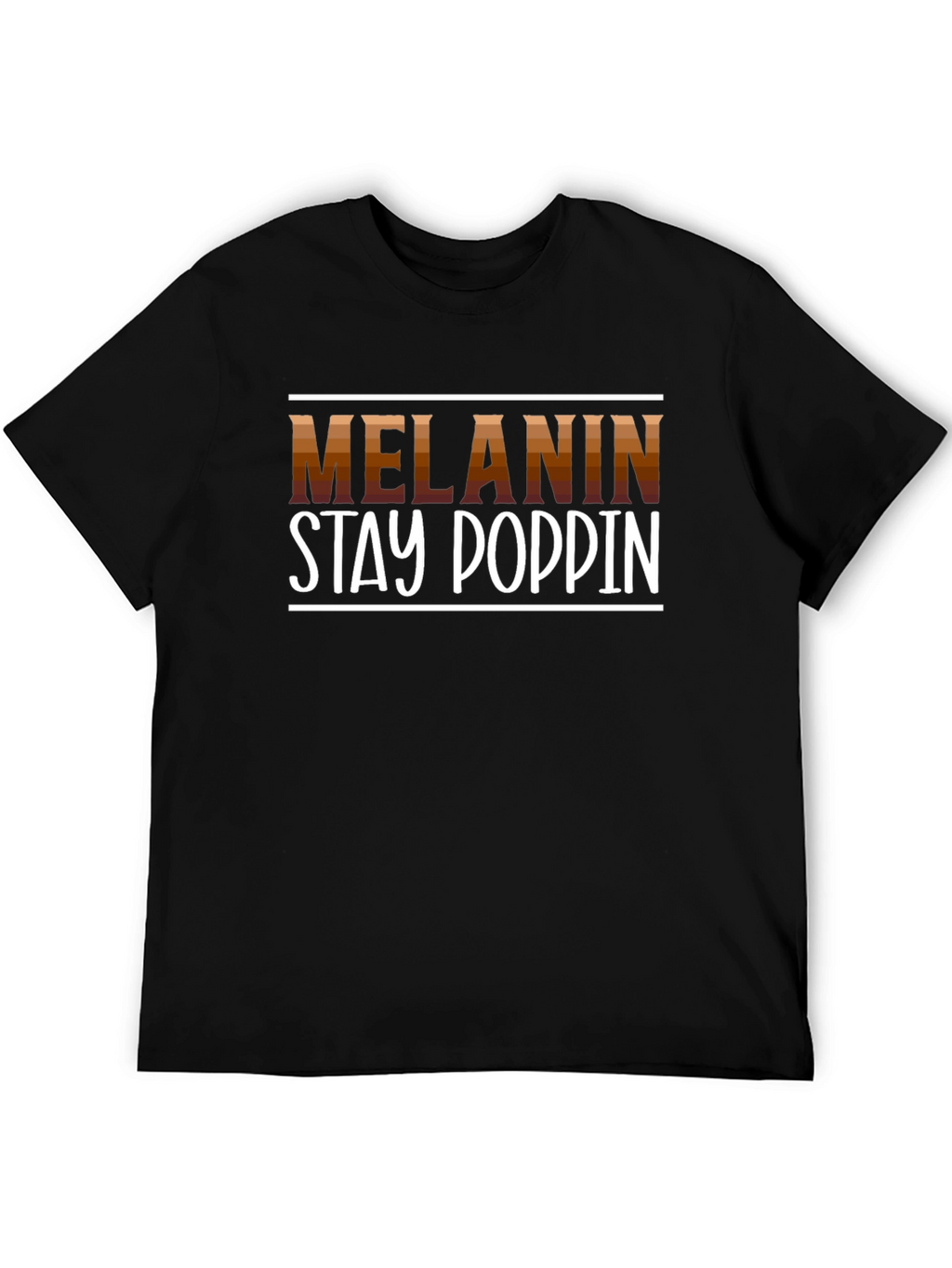 Melanin Stay Poppin Graphic Tee - Black