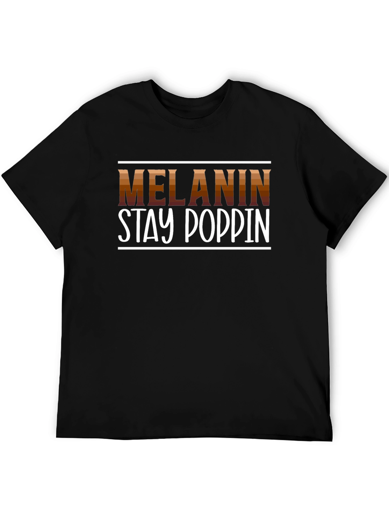 Melanin Stay Poppin Graphic Tee - Black
