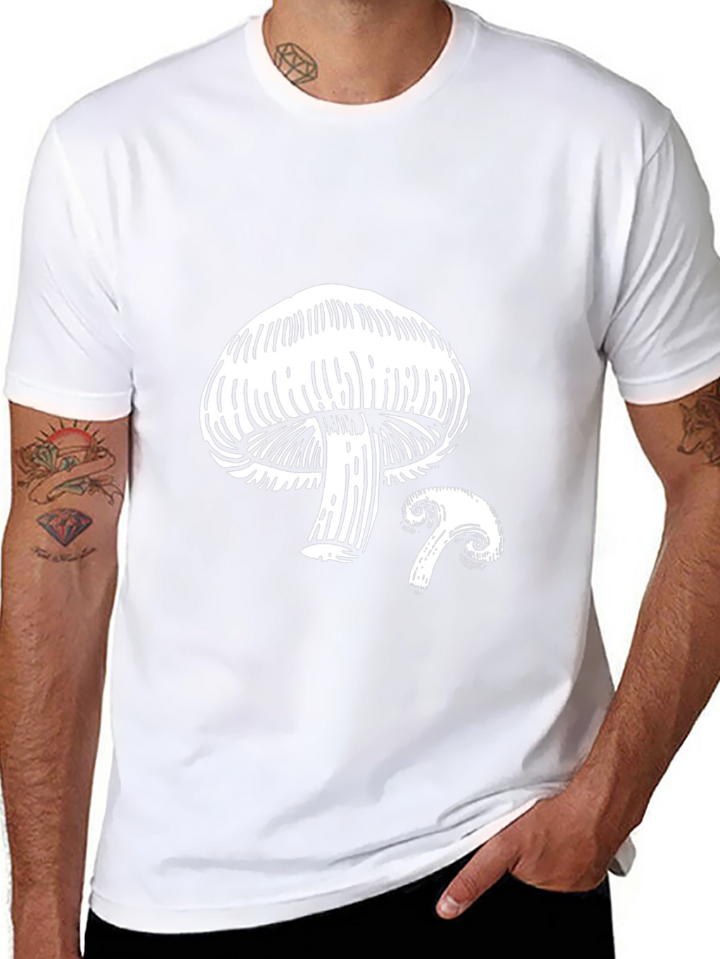 Mushroom Graphic Tee - Unique Nature Design
