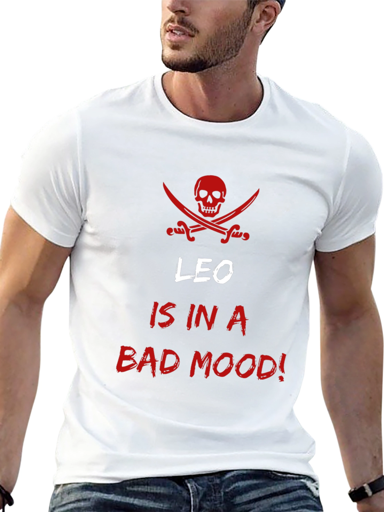 Leo Bad Mood Black T-Shirt