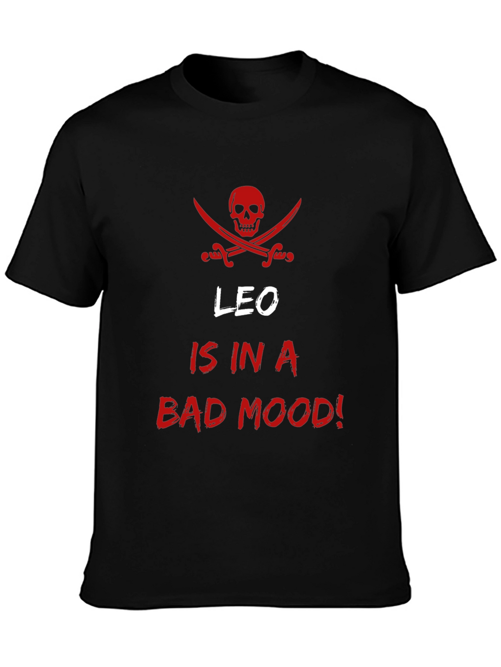 Leo Bad Mood Black T-Shirt