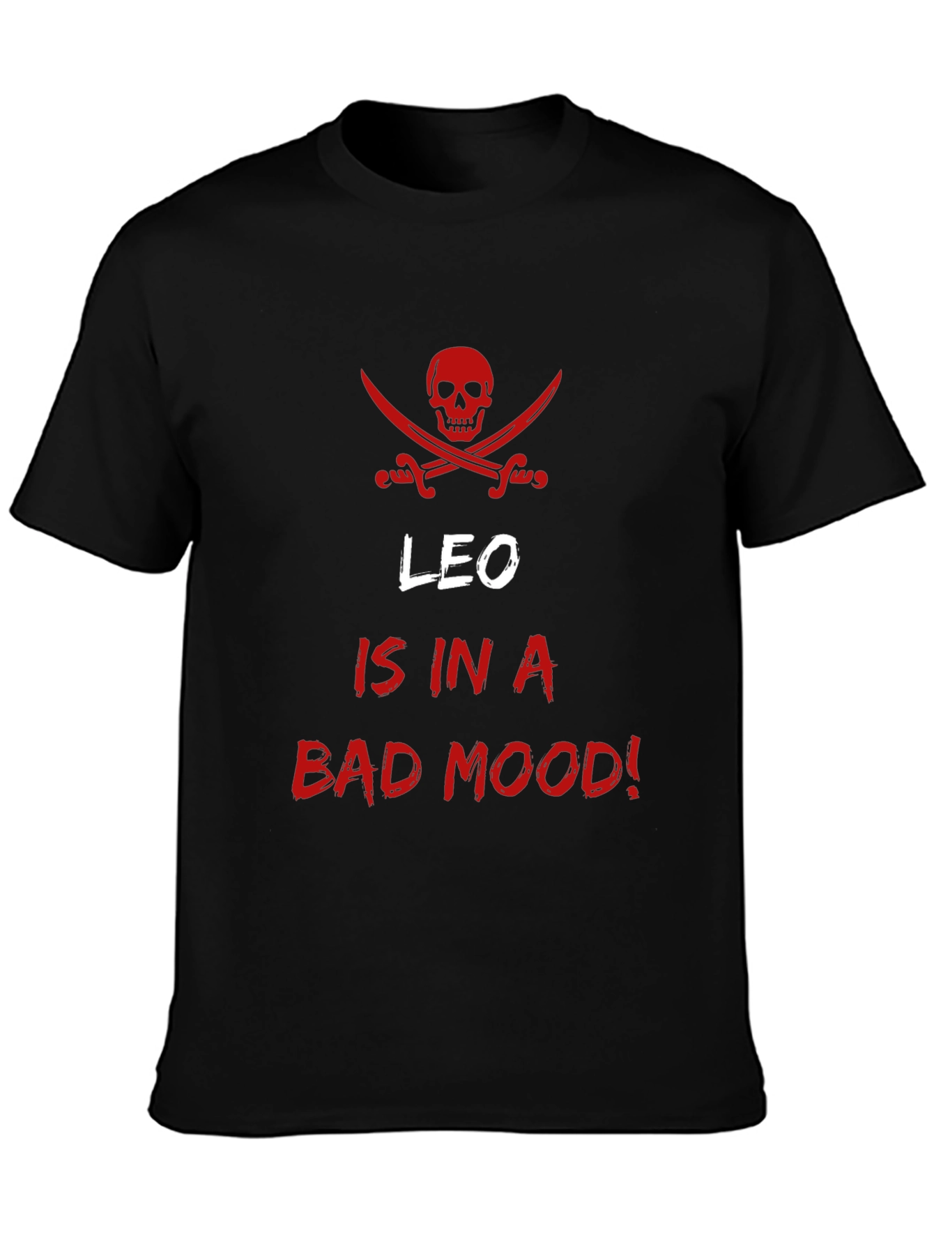 Leo Bad Mood Black T-Shirt