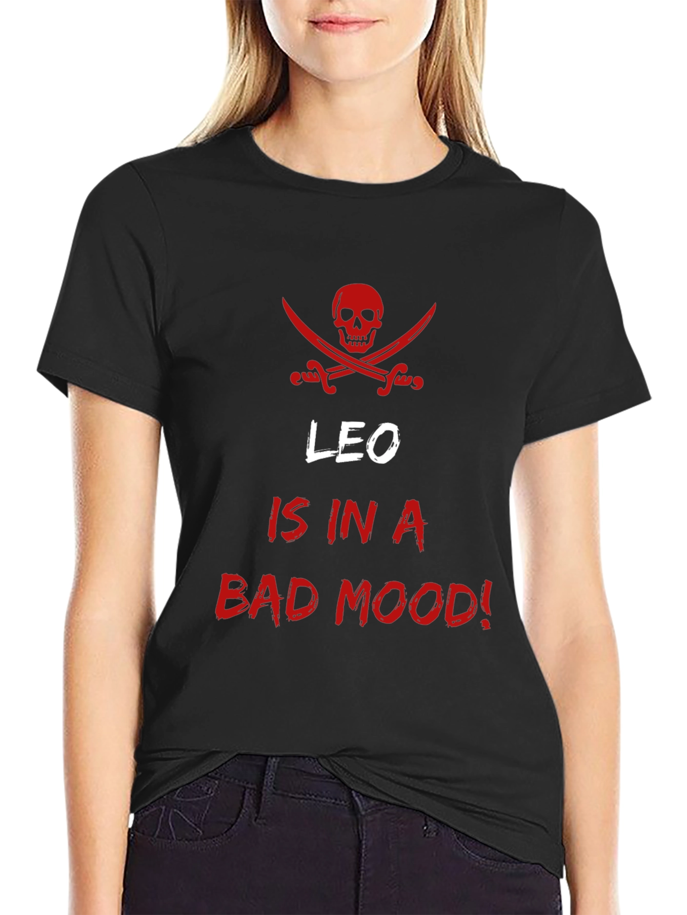 Leo Bad Mood Black T-Shirt